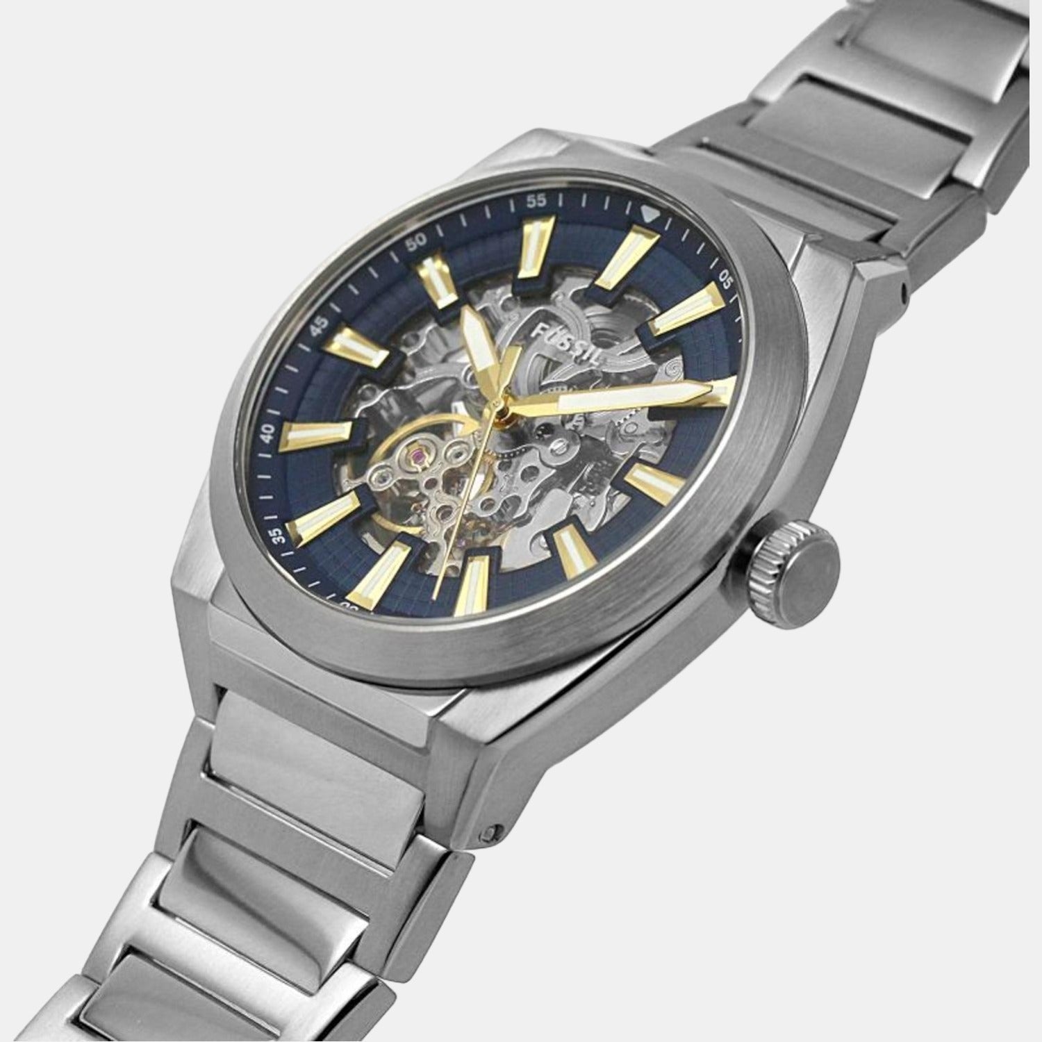 Fossil Everett Men Automatic Blue Dial Analog Stainless Steel Watch ME3220 - view 6