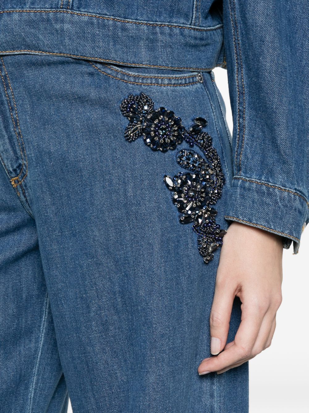 Ermanno Firenze Flared leg denim jeans – Outer: Cotton 100% - view 2
