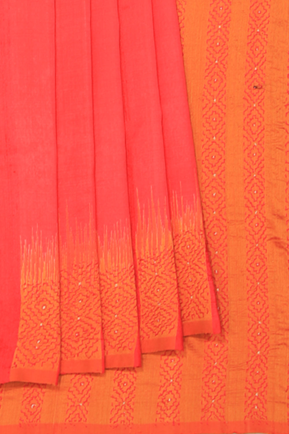 Kalanjali Dupion Silk Kantha Stitch Saree – Women's