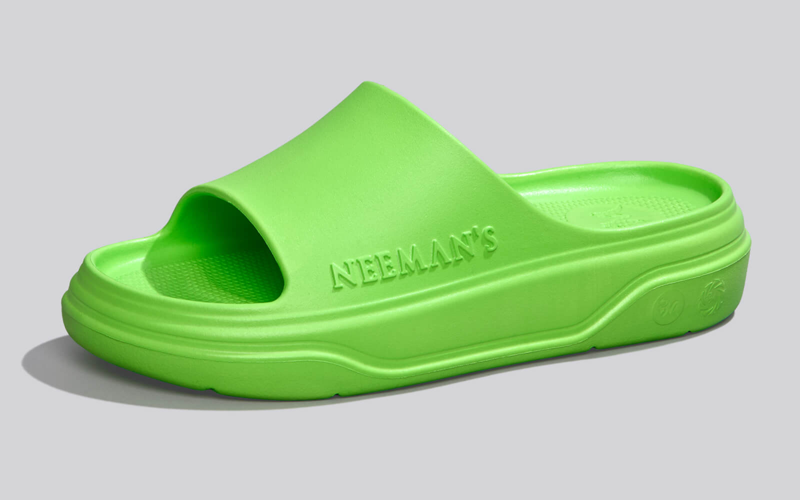 Neeman's Cushers Slides For Women : Neon Green - view 3