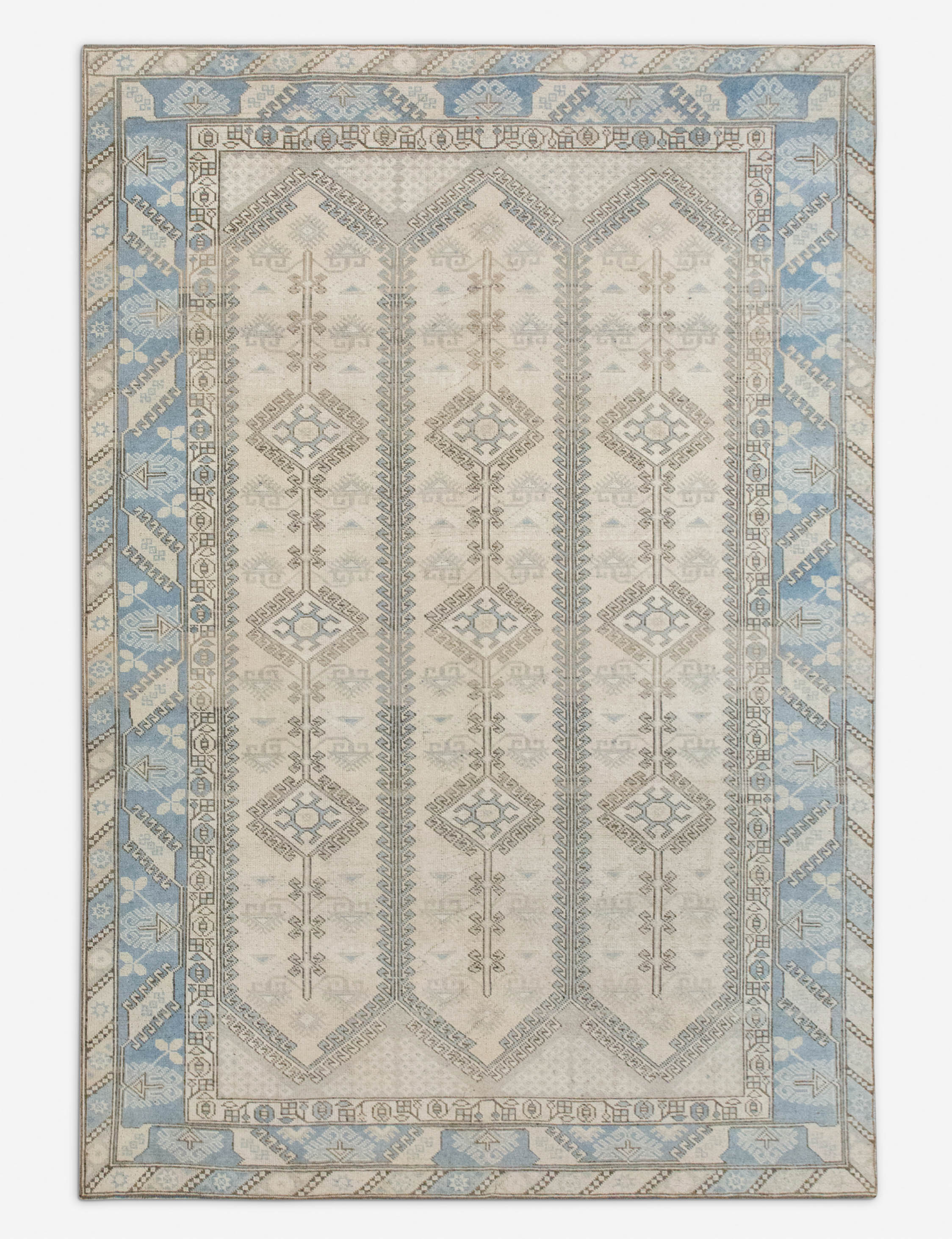 Lulu and Georgia Vintage Turkish Hand-Knotted Wool Rug No. 562, 6'4" x 9'3"