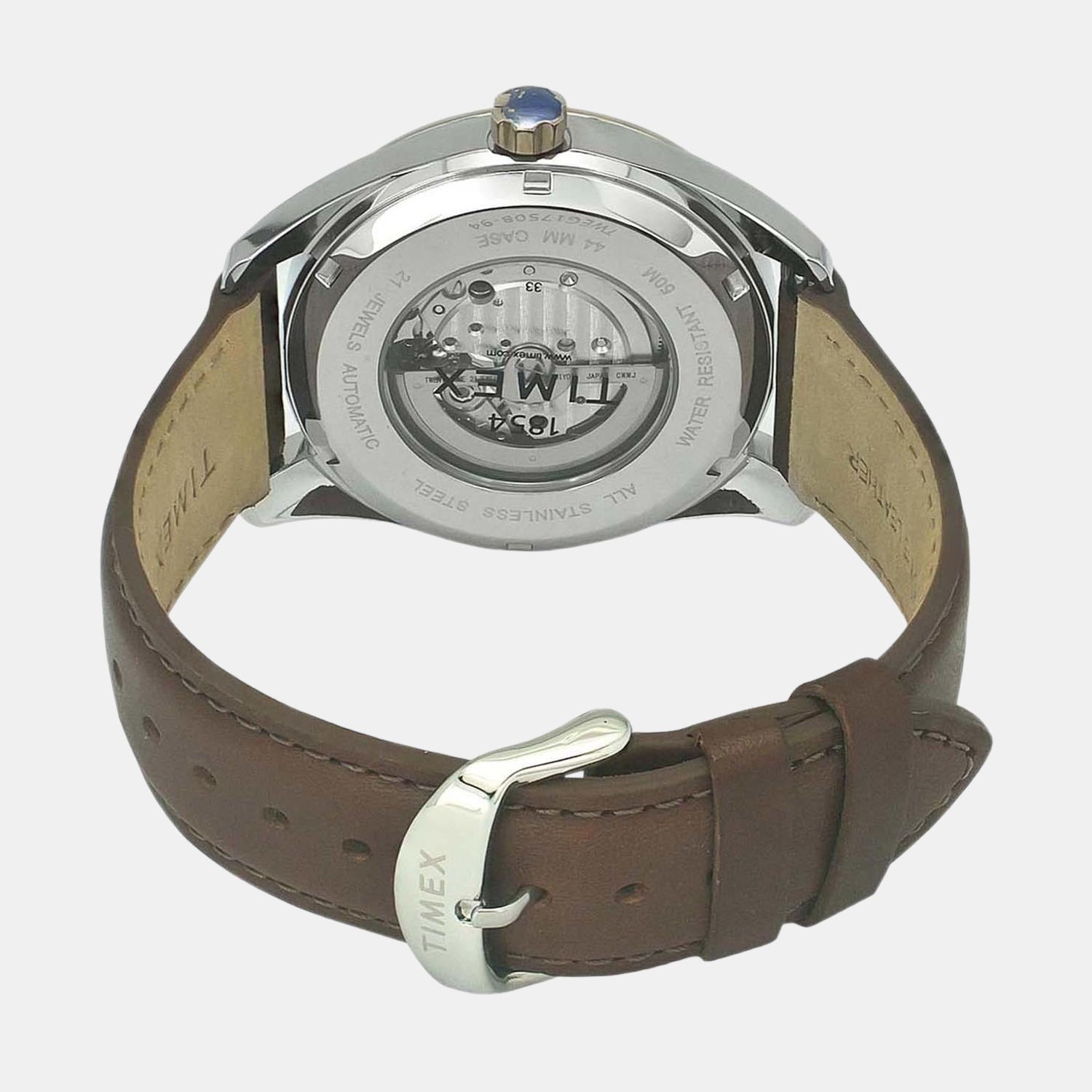 Timex E Class Men Quartz Blue Dial Analog Leather Watch TWEG17508 - view 2