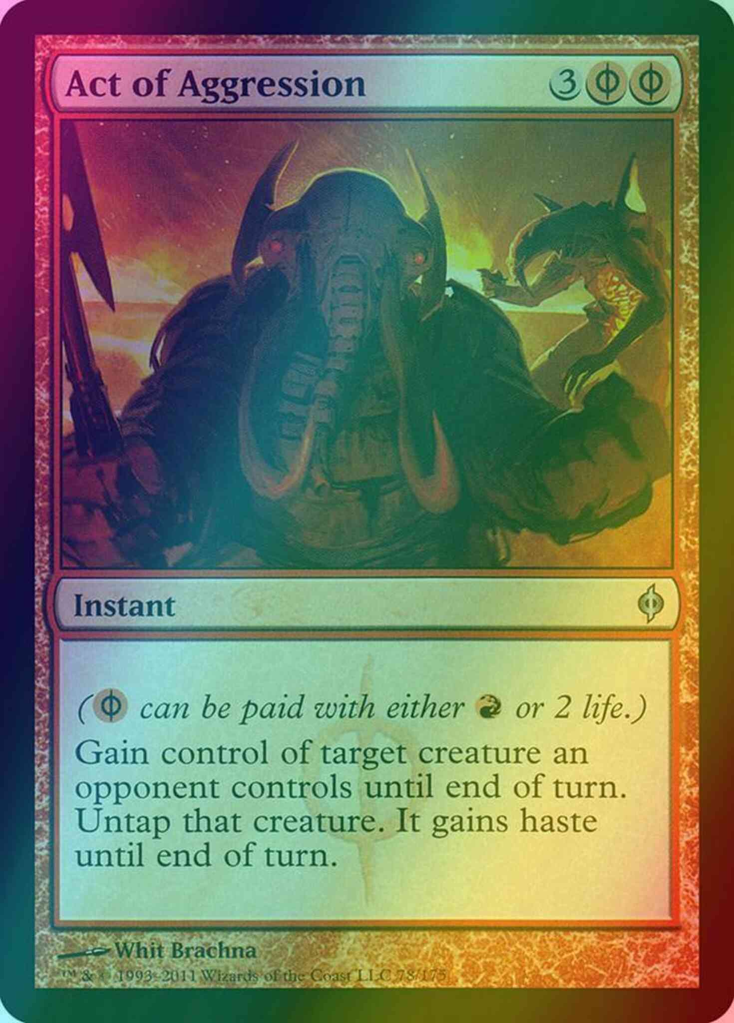 Magic Act of Aggression [78] [New Phyrexia] [Foil]