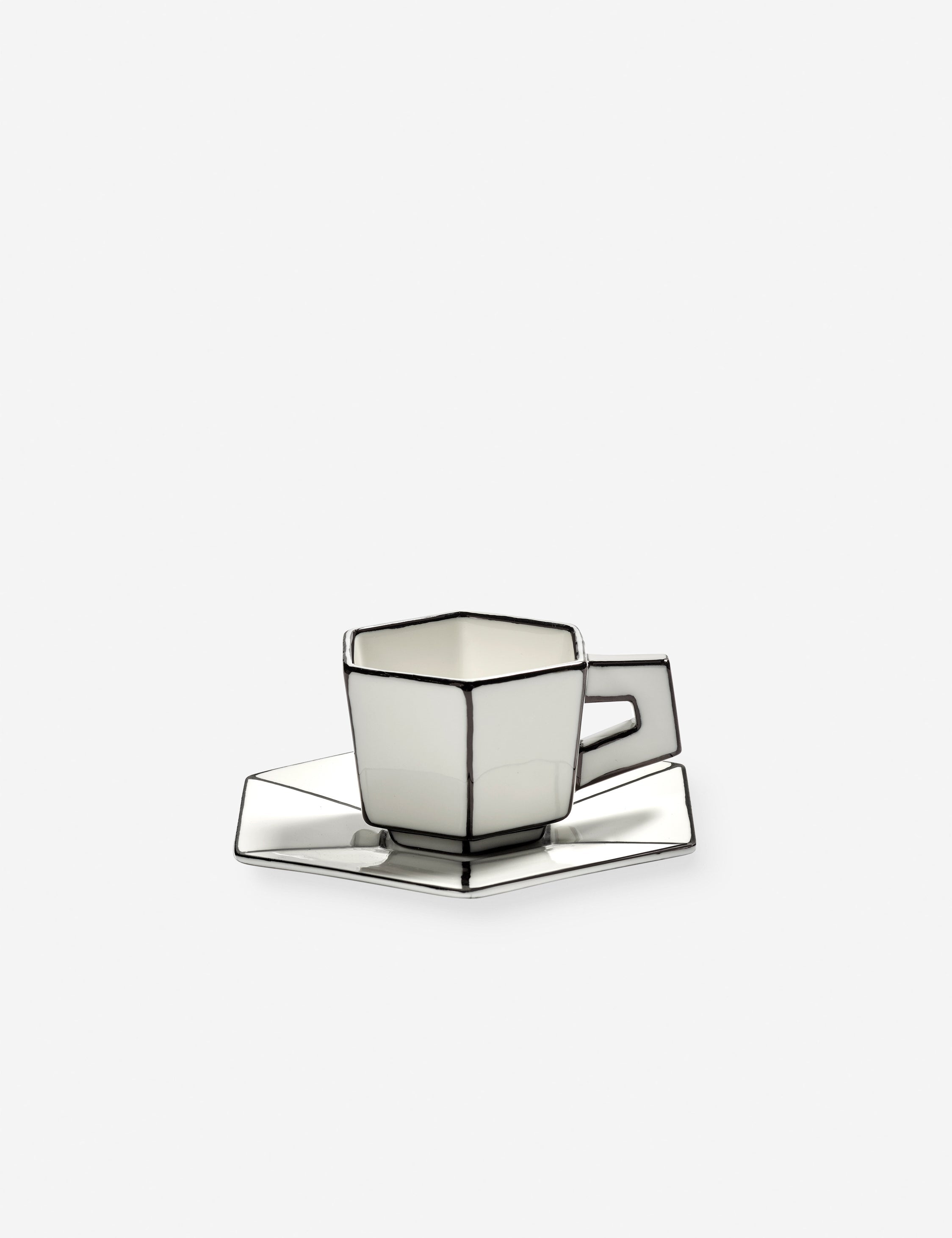 Lulu and Georgia Carte Blanche Espresso Cup and Saucer by Annebet Philips x Serax
