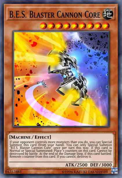 S blaster cannon – Yu-Gi-Oh! B.E.S. Blaster Cannon Core - RIRA-EN023 - Super Rare - Unlimited