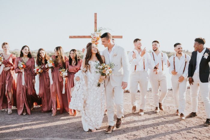 fiftyflowers.com Trendy Minimalist Desert Wedding