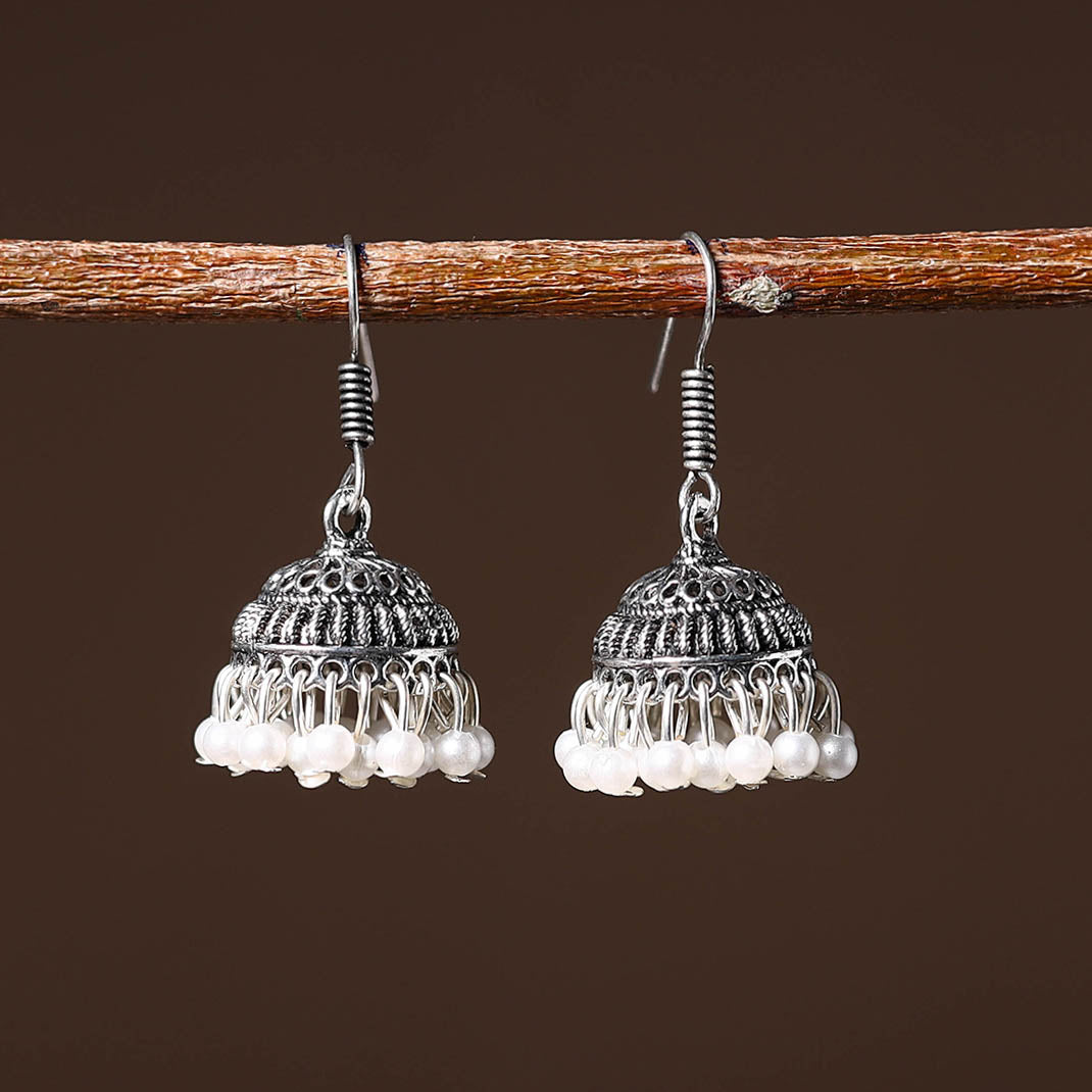 JALPARI Aqsa Handcrafted GS Beaded Jhumki Earrings - view 2