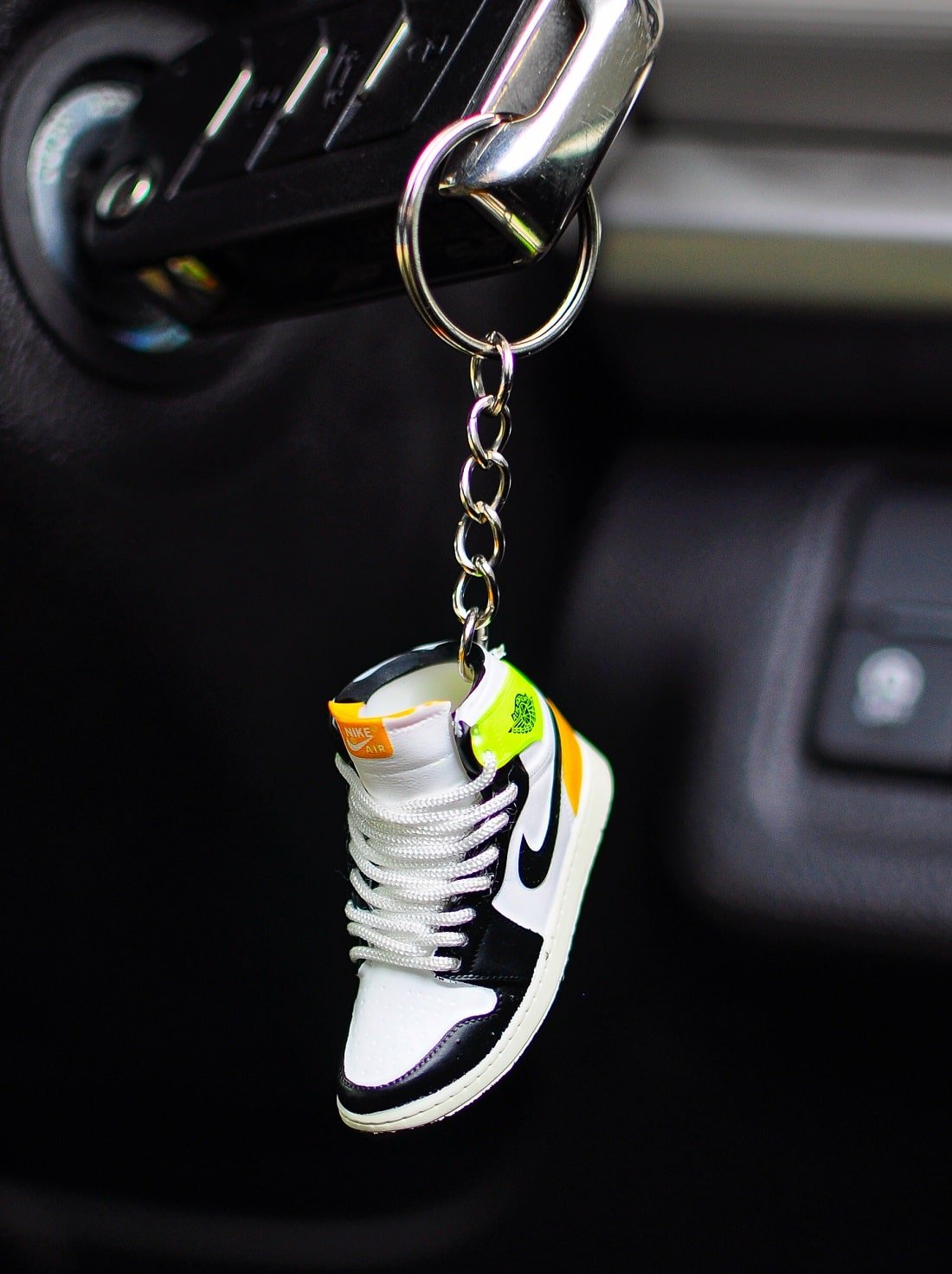 Kicks Machine 3D Sneaker Keychain AJ1 Volt Gold