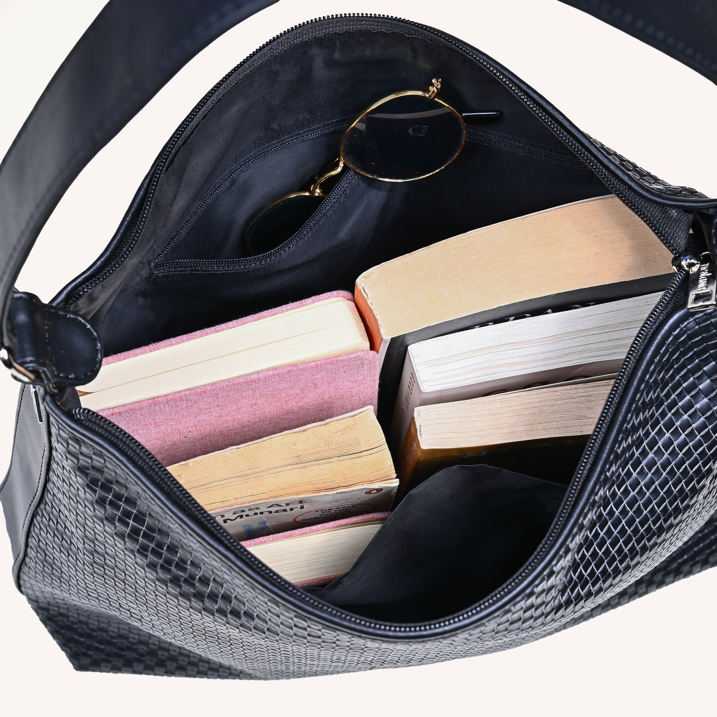 Nestasia Black Soi Trendy Hobo Handbag - view 3