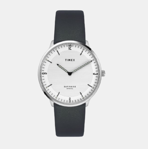 Timex Fashion Men Quartz White Dial Analog Leather Watch TWEG22100