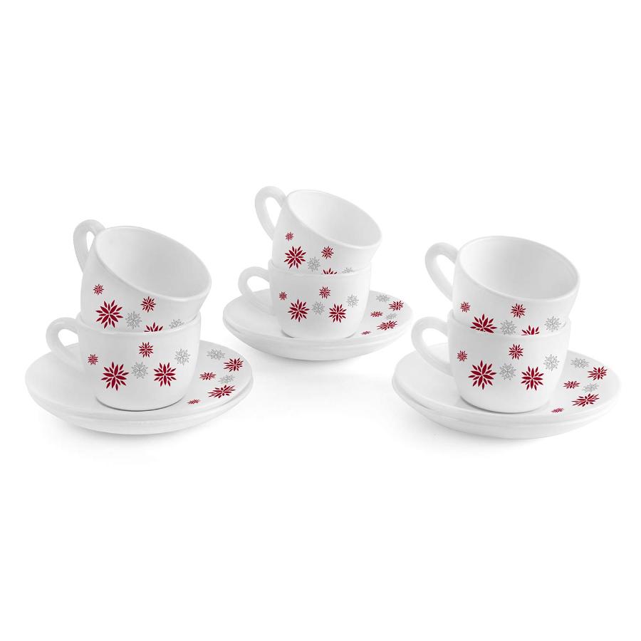 Cello Dazzle Magical Star 6 Pieces Queen Cup & Saucer