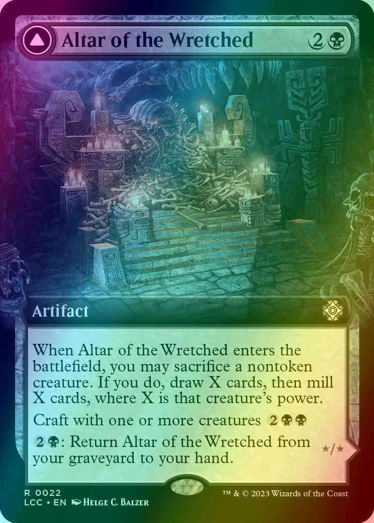Wretched wretched bonemass – Magic Altar of the Wretched // Wretched Bonemass [22] [Extended Art] [The Lost Caverns of Ixalan: Commander] [Foil]