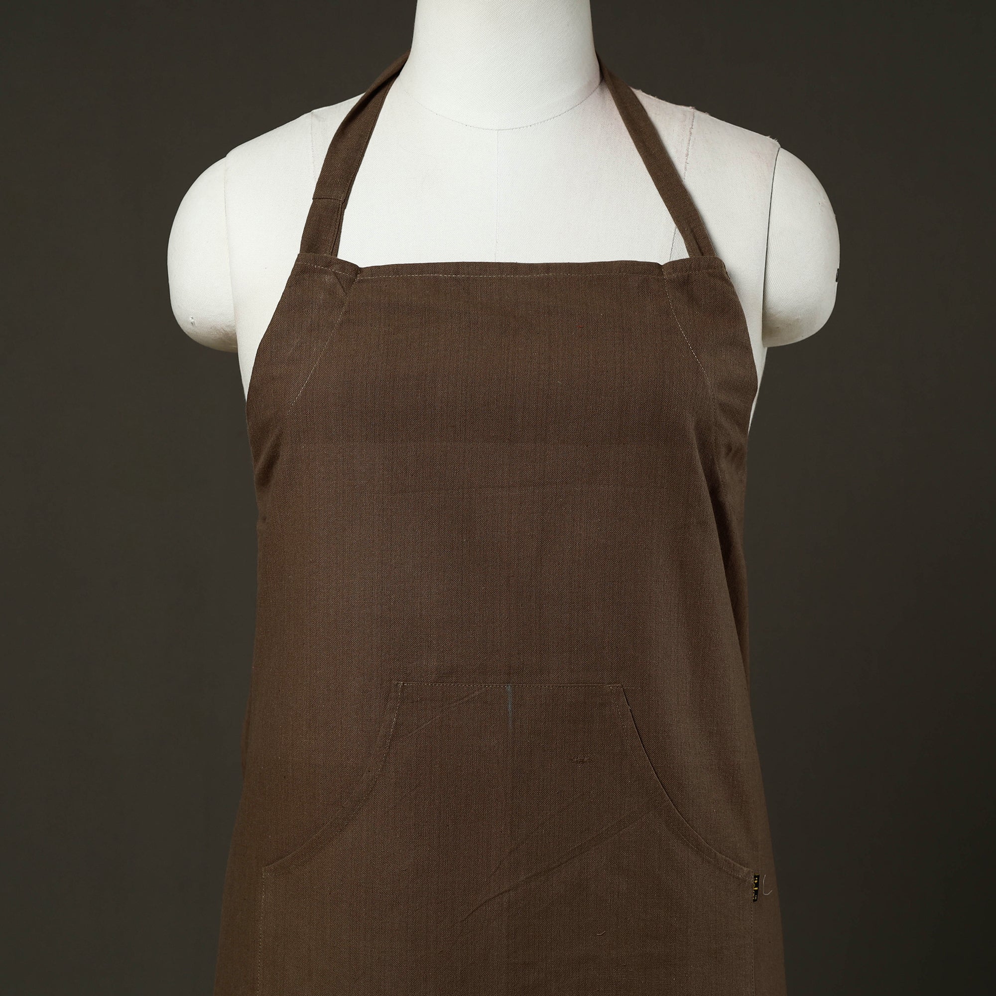 JALPARI Brown - Jhiri Handloom Cotton Apron with Pocket 42 - view 3