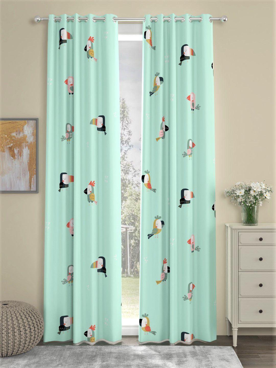 Urban Space -Home Furnishing Store Premium 100% Cotton Curtain for Window & Curtains for Door - Pack of 1 Curtain, Blue Pelican - view 5