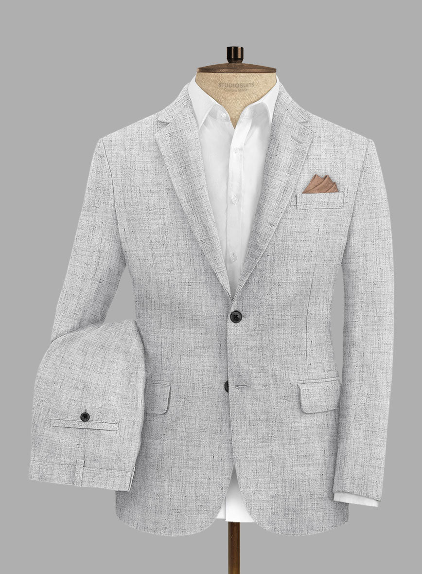 StudioSuits Solbiati Haze Gray Linen Suit