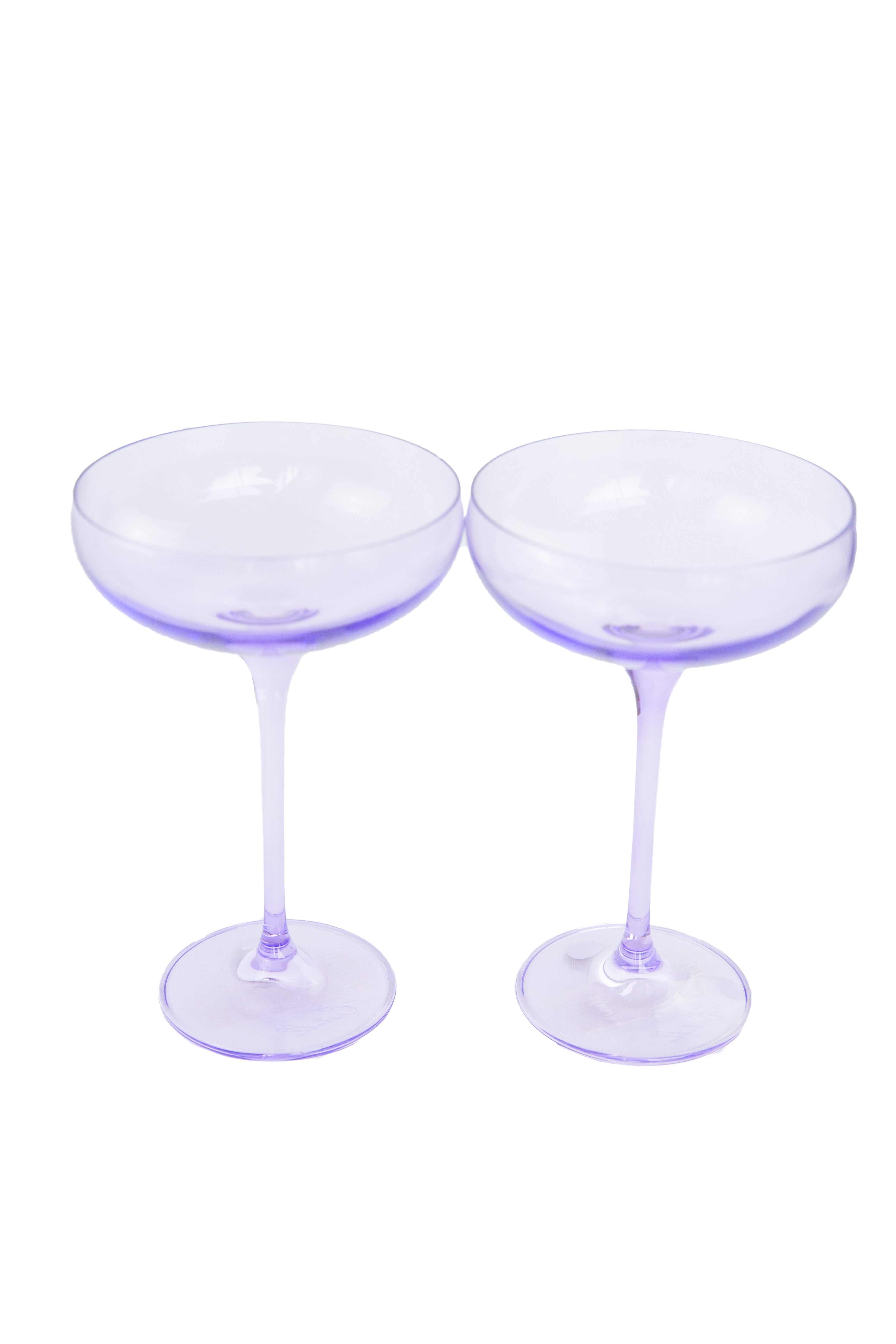 Estelle Colored Glass Estelle Colored Champagne Coupe Stemware - Set of 2 {Lavender} - view 6