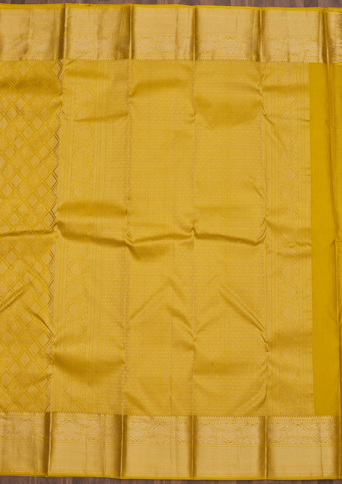 Koskii Yellow Zariwork Pure Silk Saree – Women's - view 5