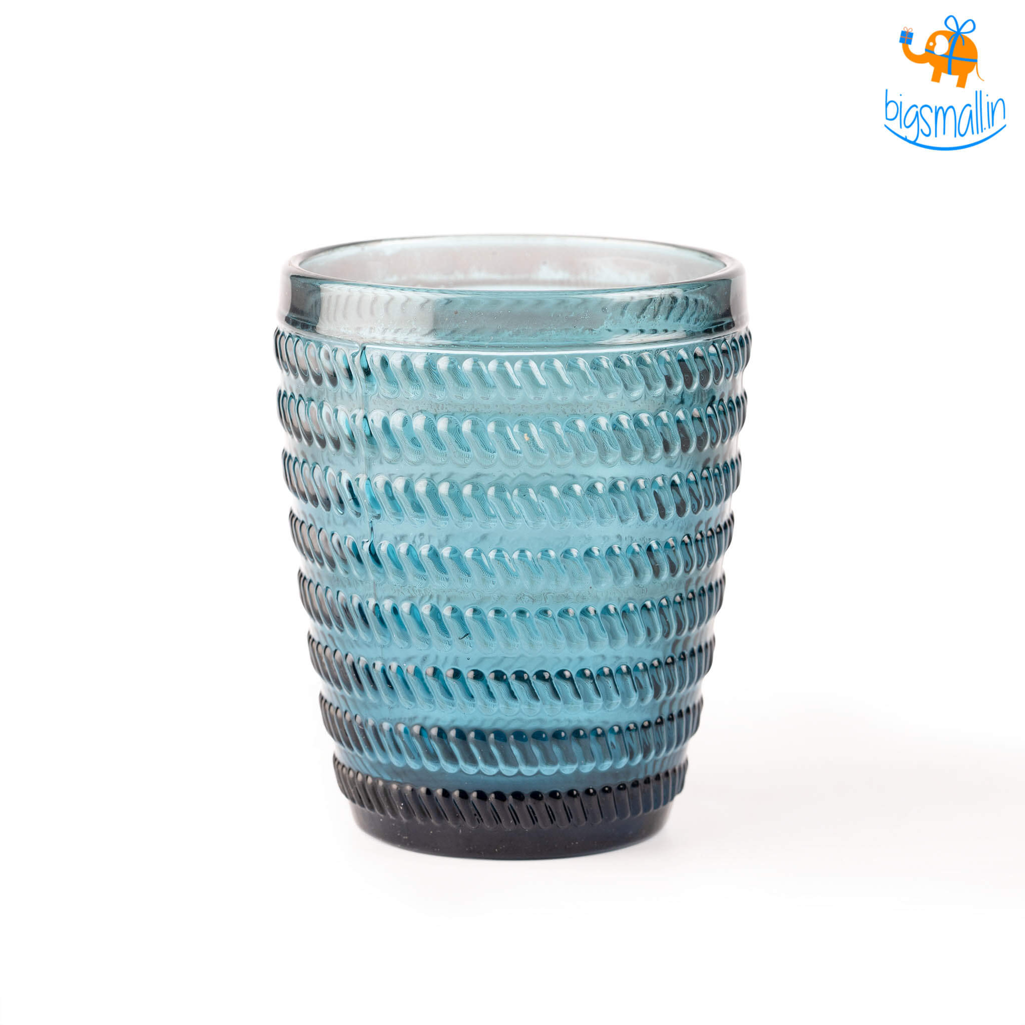 Devnow Crystal Blue Textured Glasses - Set of 6 - view 11