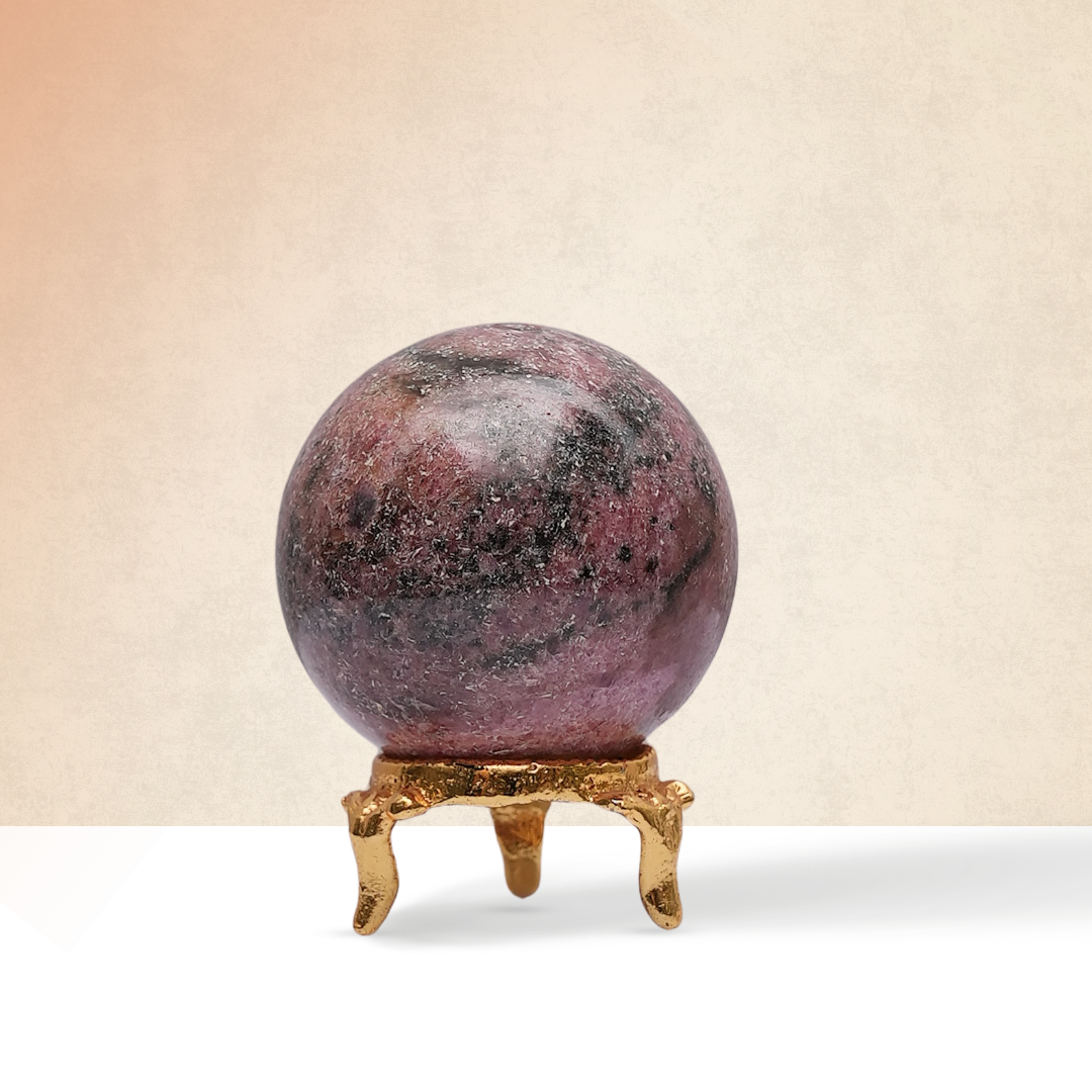 Rhodonite sphere ball – Gemsmantra Rhodonite Sphere/Ball