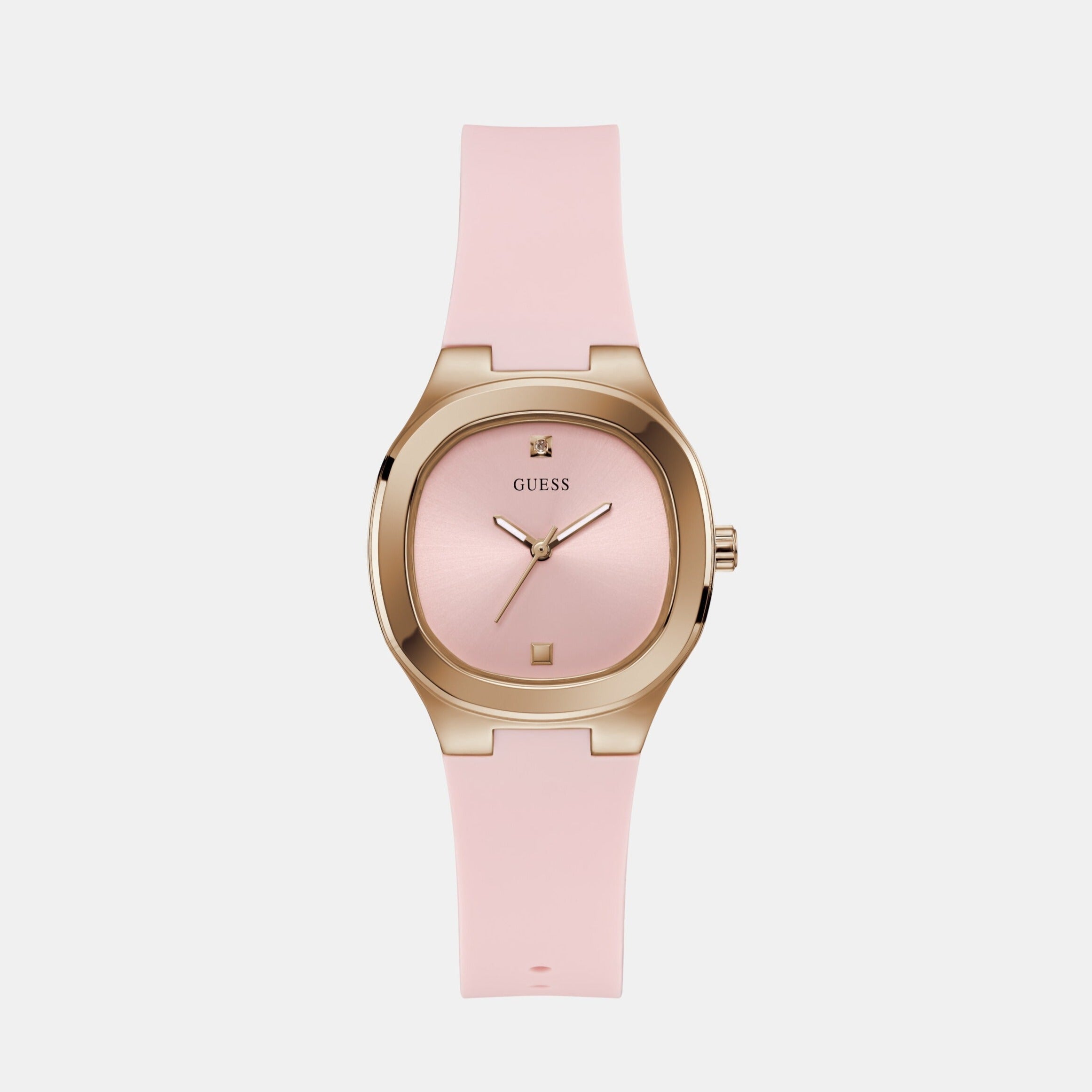 Guess Eve Women Quartz Pink Dial Analog Silicone Watch GW0658L2