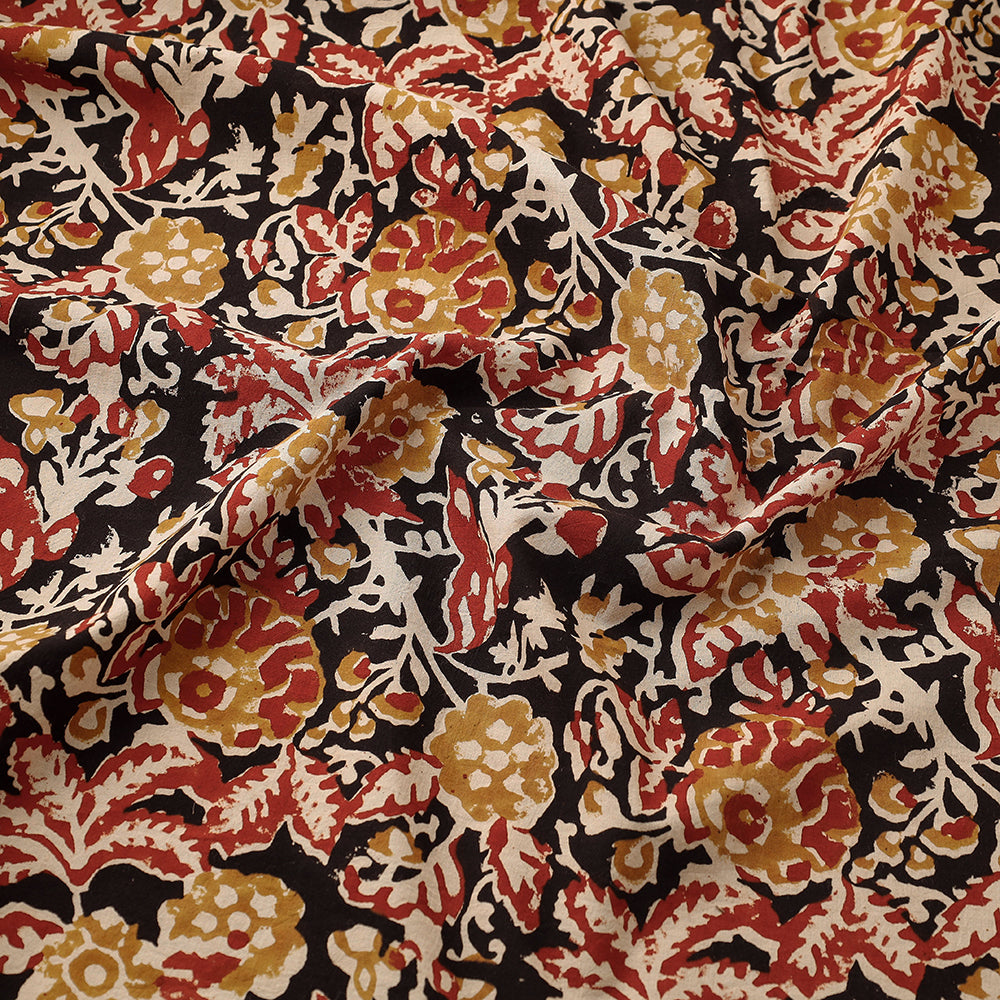 BAGRU DABU PRINTS Black - Bagru Block Print Pure Cotton Fabric - view 3