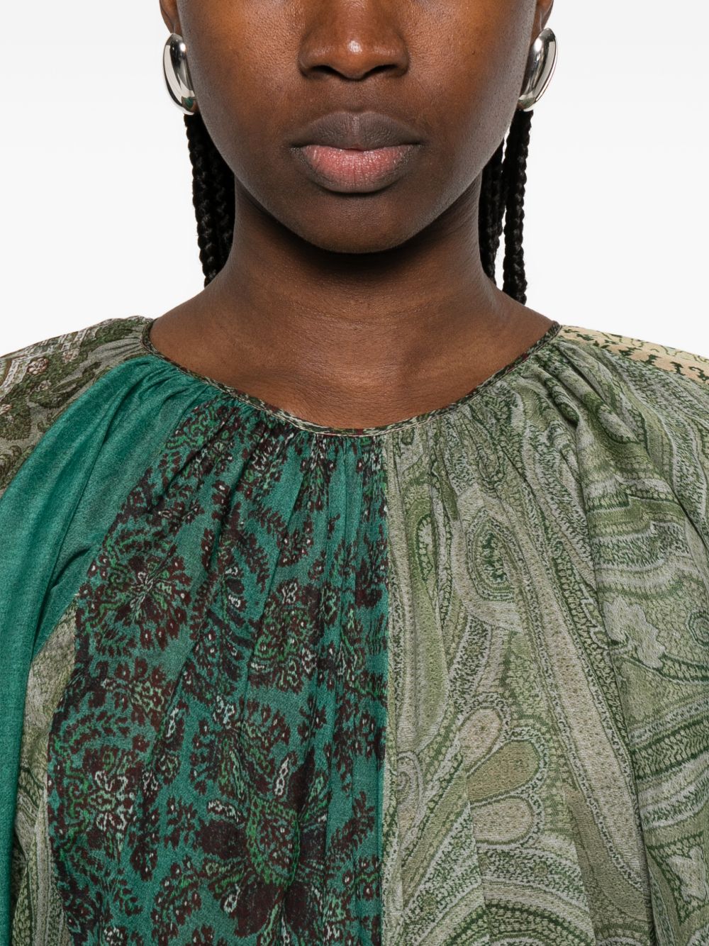 Pierre Louis Mascia Silk and cotton blend long dress - view 2