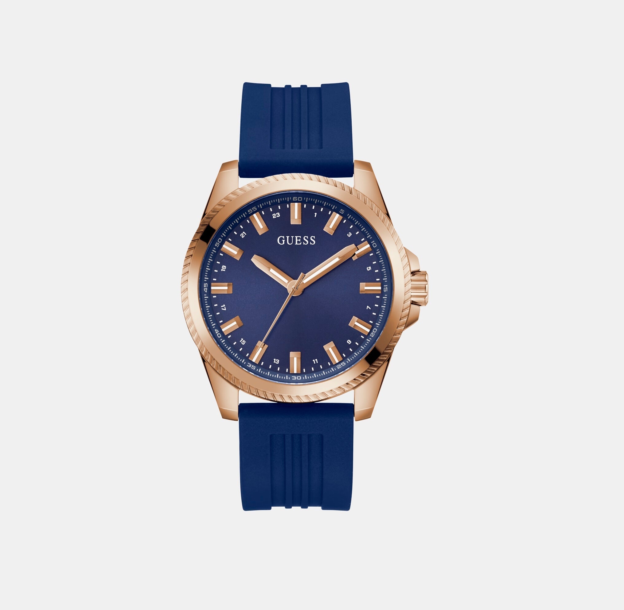 Guess Champ Men Quartz Blue Dial Analog Silicone Watch GW0639G3