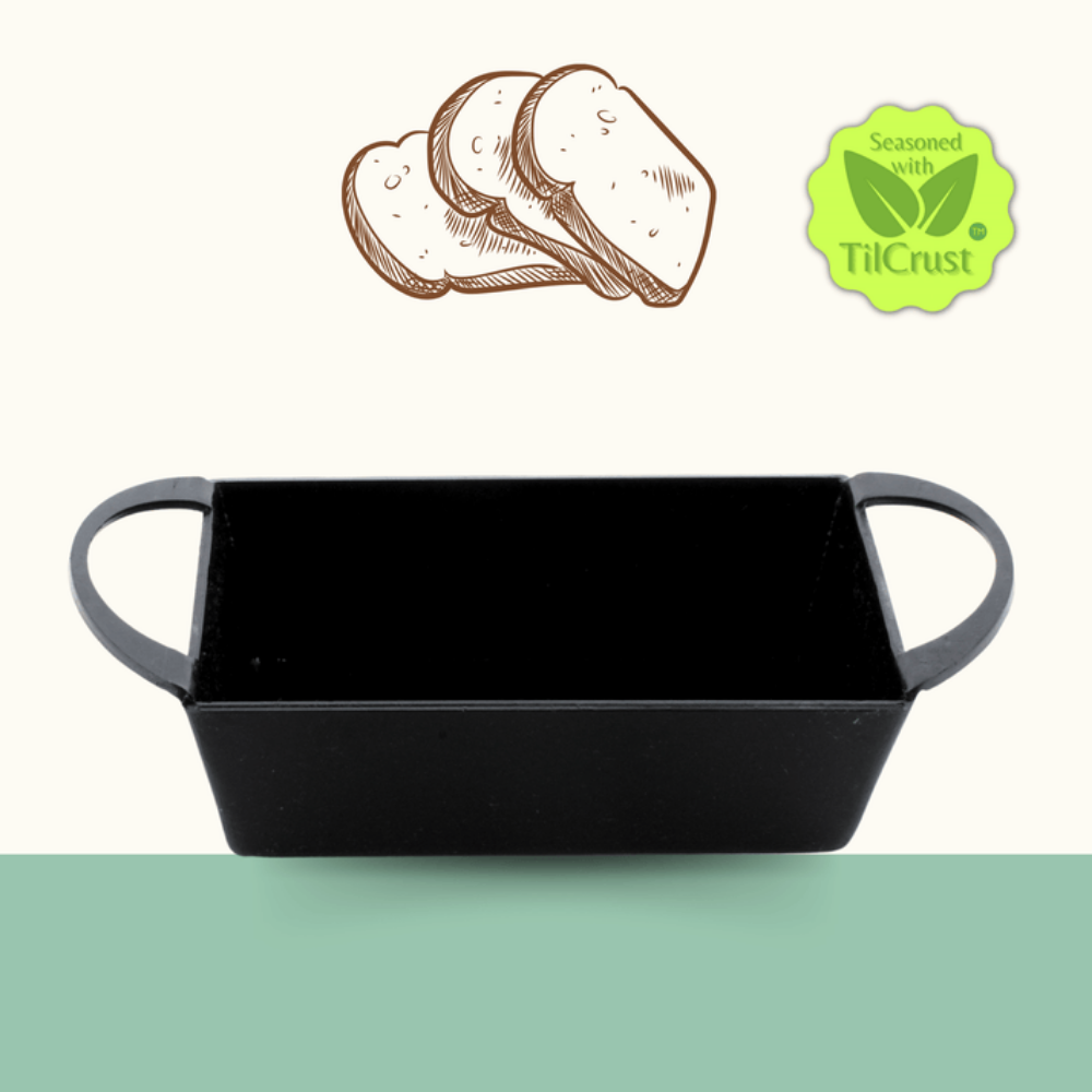 Trilonium Triple seasoned Iron bread mould pan 20cm | Black - view 5