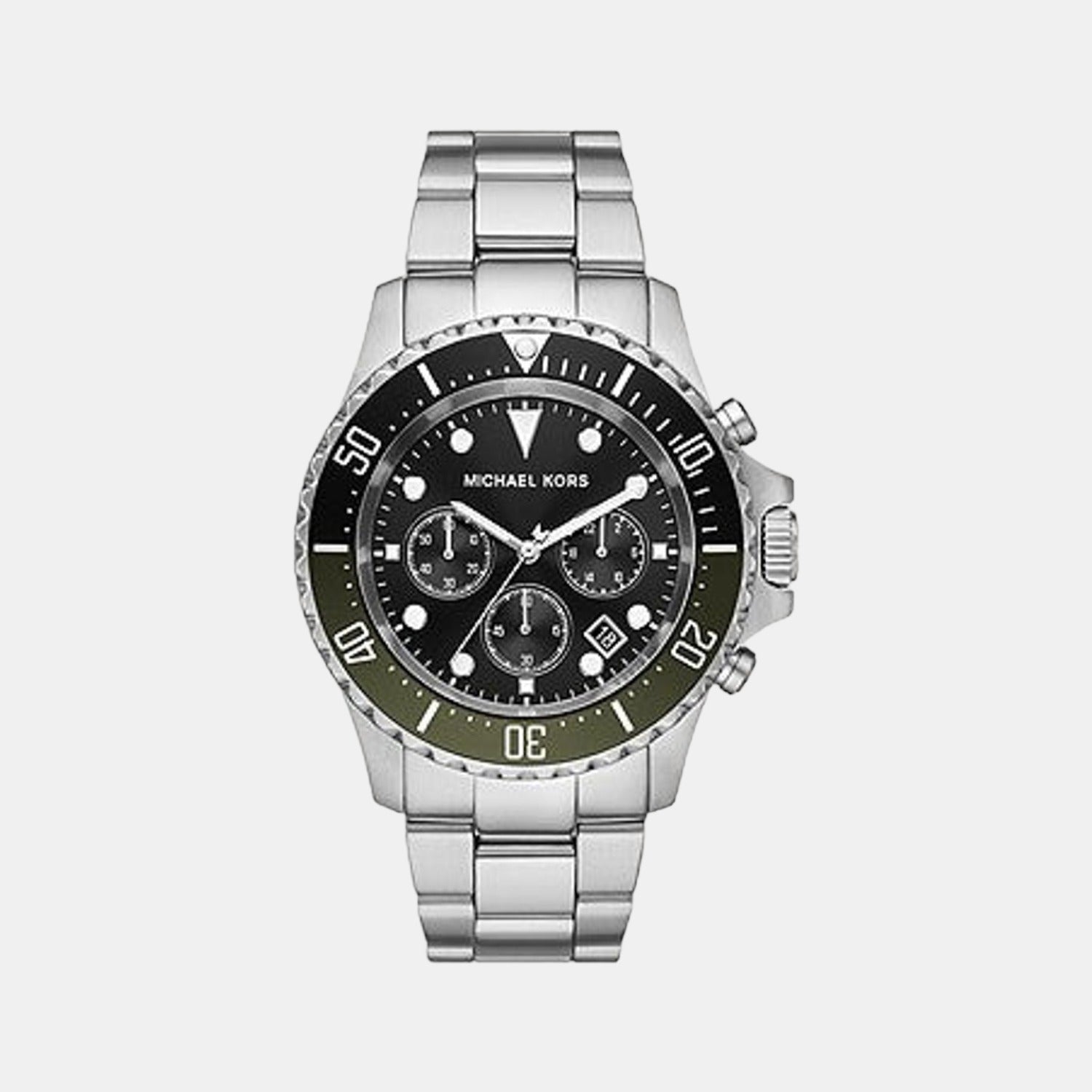 Michael Kors Everest Men Quartz Black Dial Chronograph Stainless Steel Watch MK8976