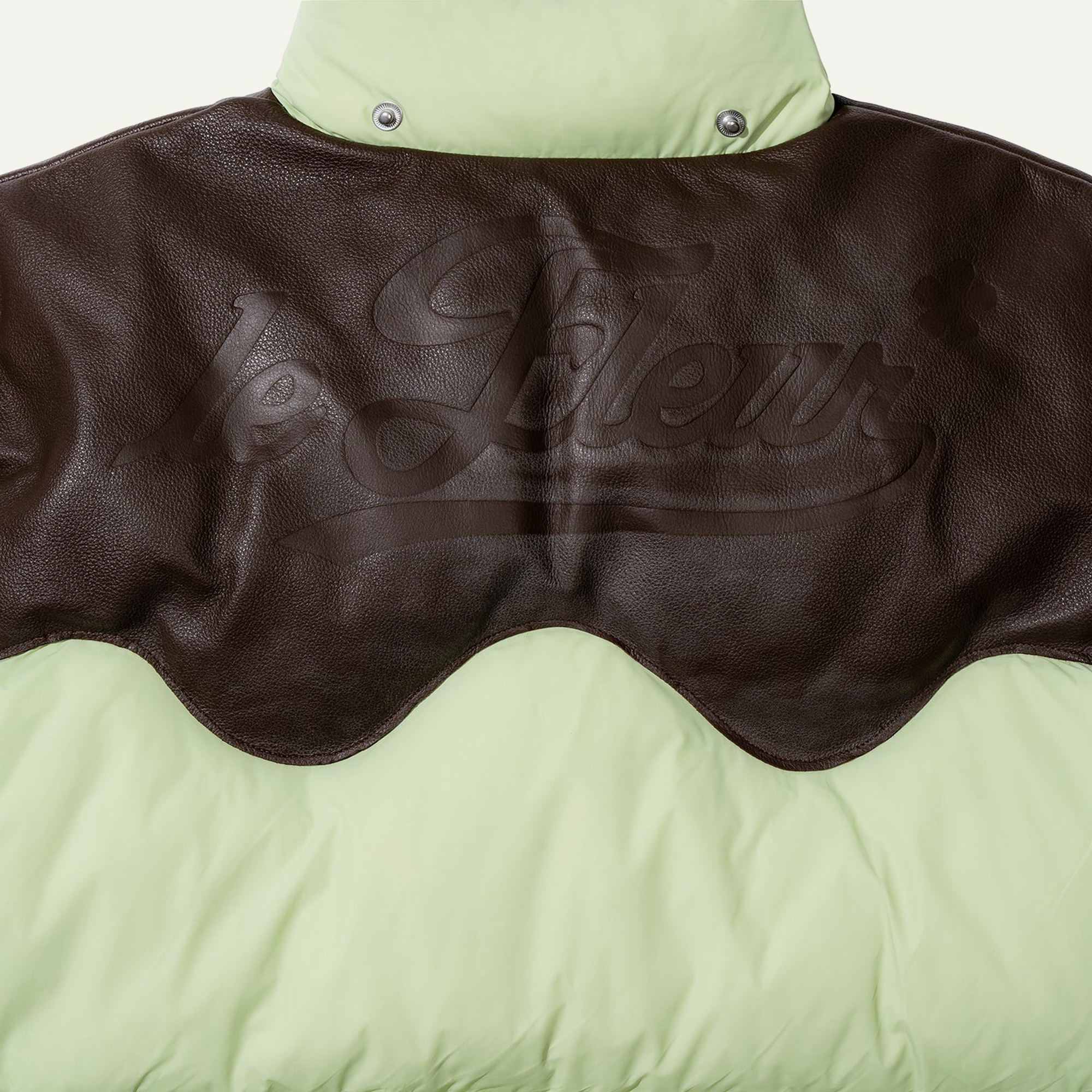 Golf Le Fleur Leather Puffer Jacket – Green