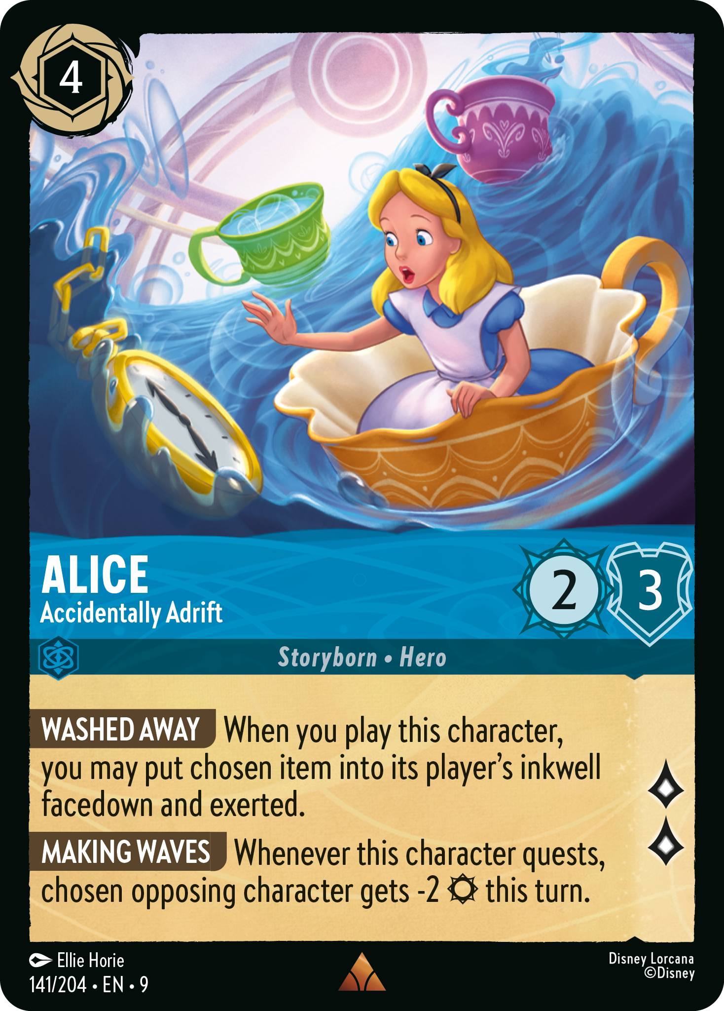 204 fabled non-foil – Lorcana Alice - Accidentally Adrift - 141/204 [Fabled] [Non-Foil]