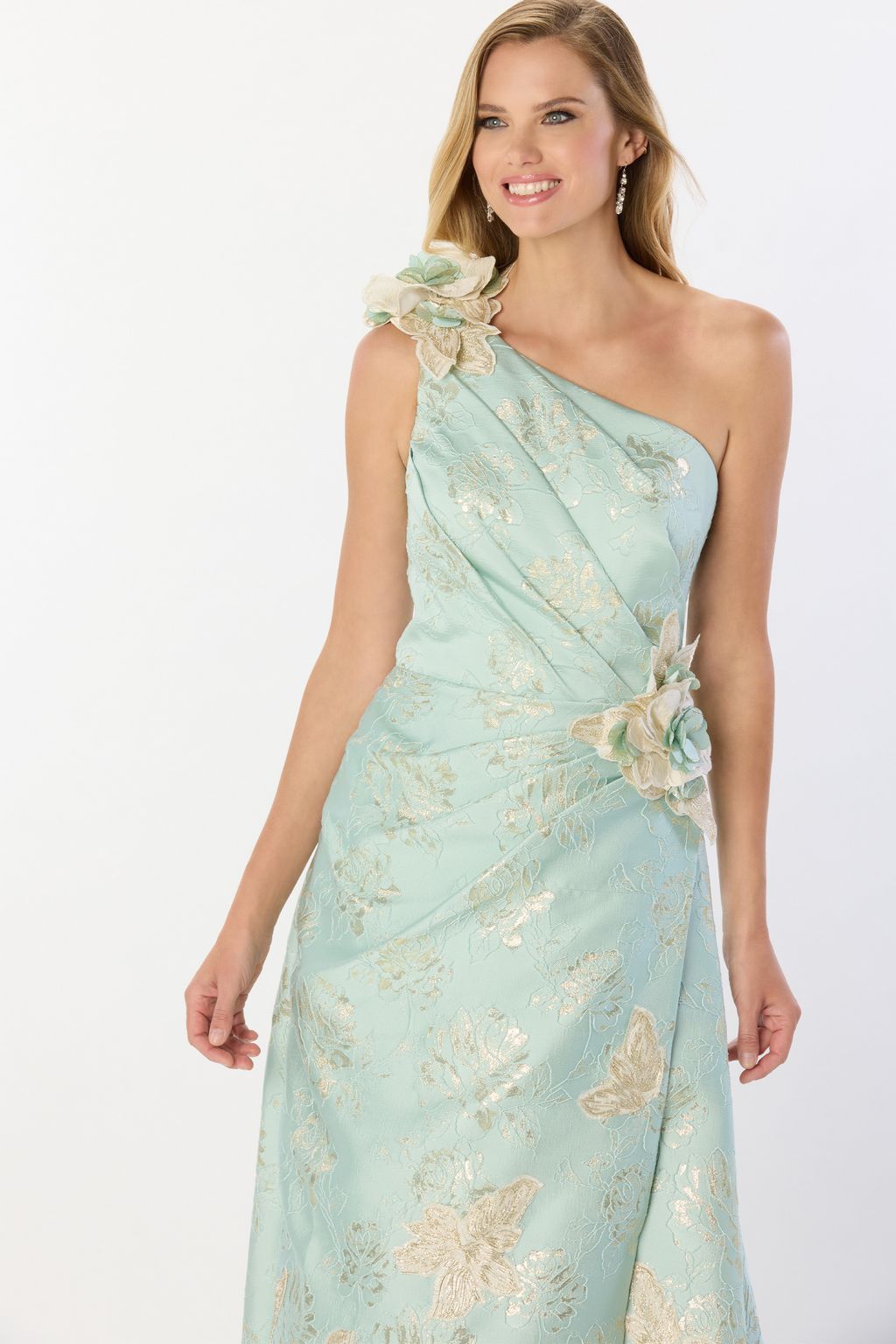 Montage M2229 Long Floral A Line Formal Dress - view 2