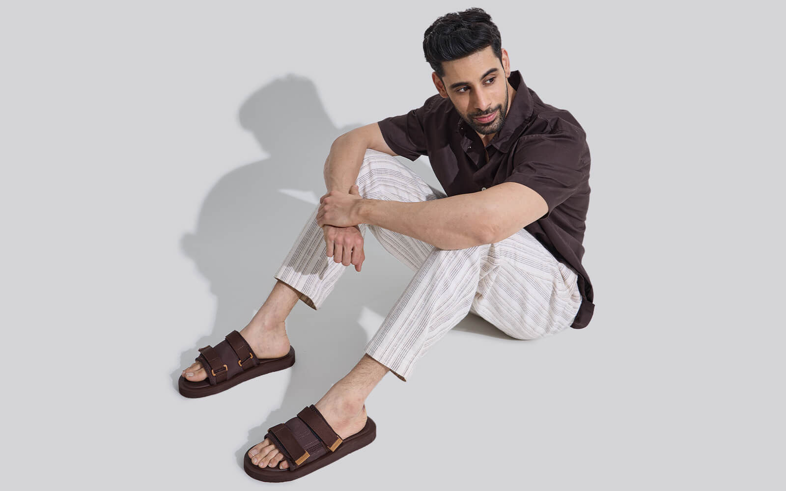 Neeman's Breezy Fluff Sandals : Brown - view 3