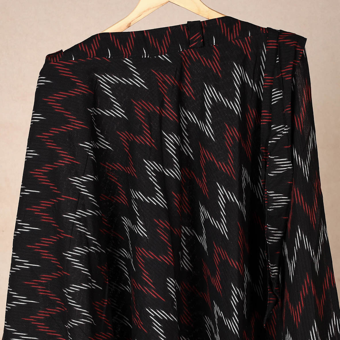 NOORI BAZAR Black - Pochampally Ikat Cotton Wrap Around Skirt - view 3