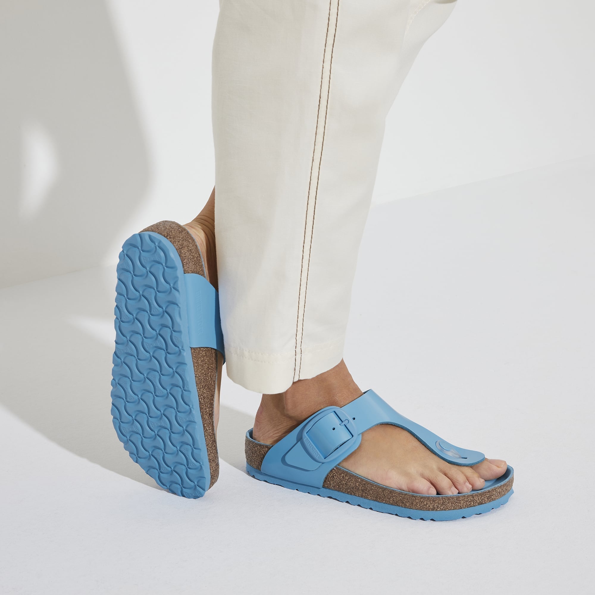 Birkenstock Gizeh Big Buckle Natural Leather Patent - view 6
