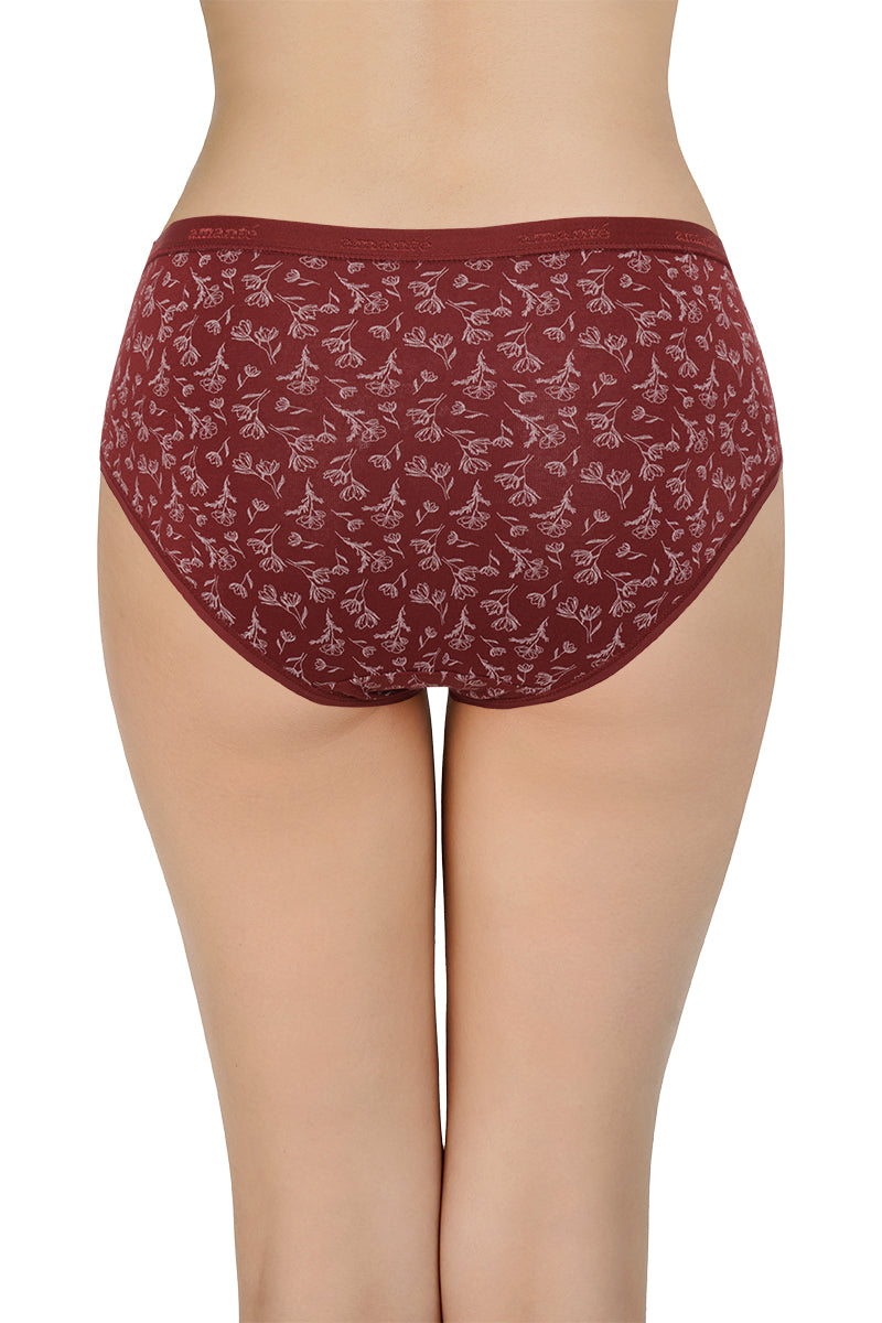 Amante Printed Mid Rise Hipster Panty (Pack of 3) - view 8