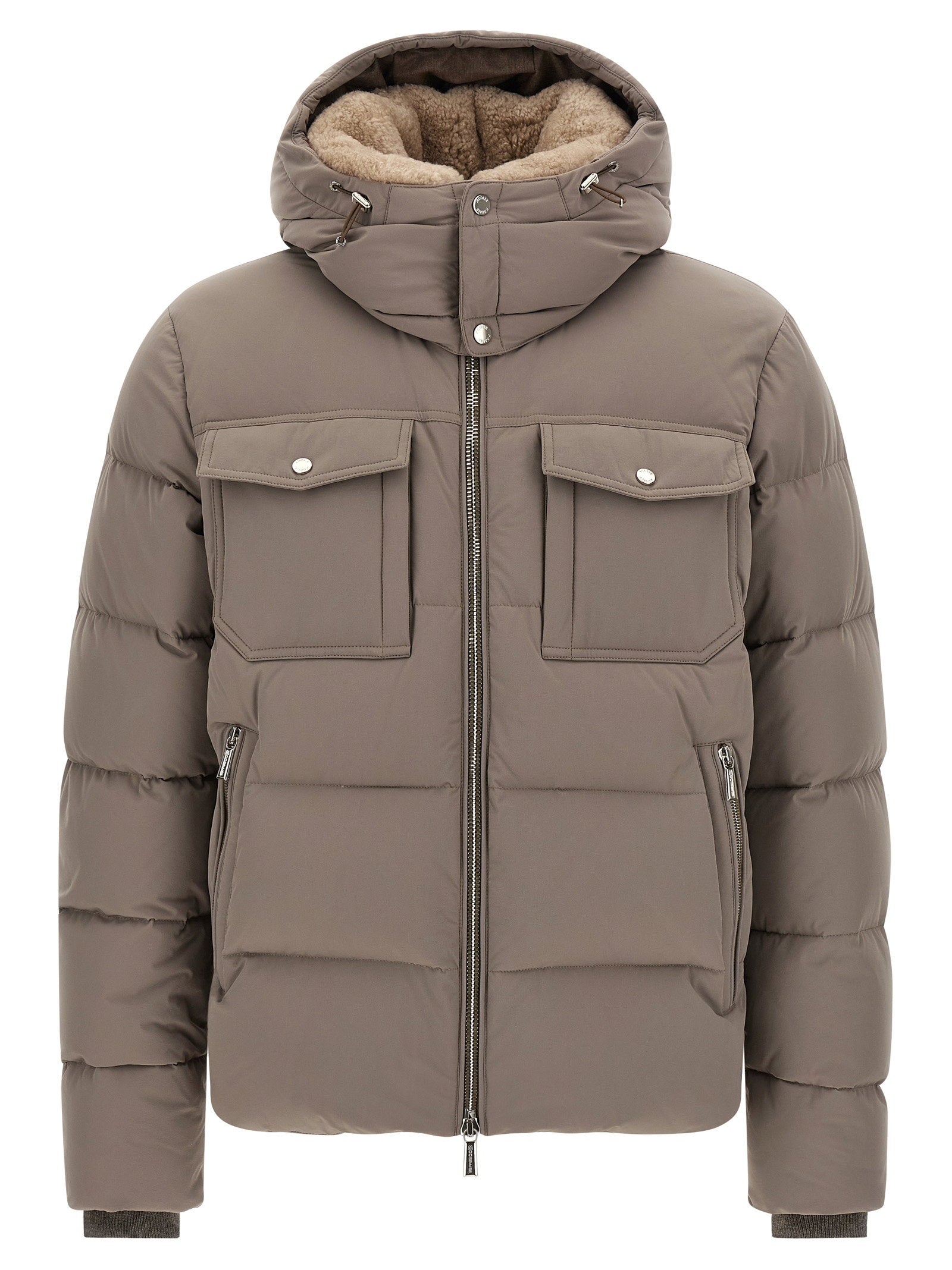 Moorer Alarick Bomber Jacket - Acqua Line – 90% wool, 10% cashmere
