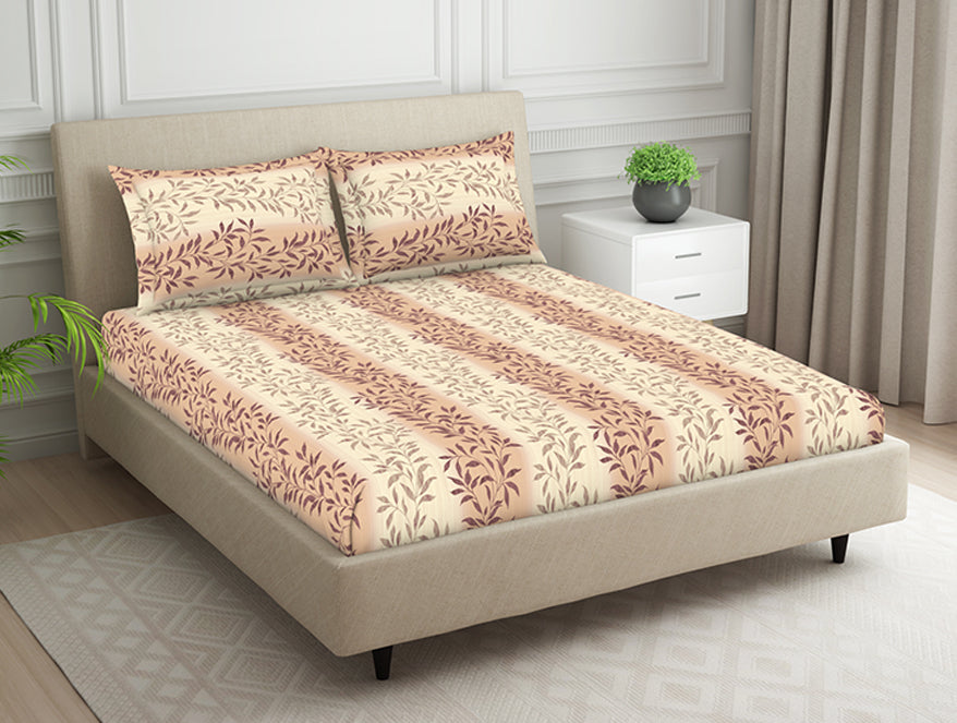 Spaces India Ornate Brown Polycotton Fitted King Harmony - By Welspun - view 2