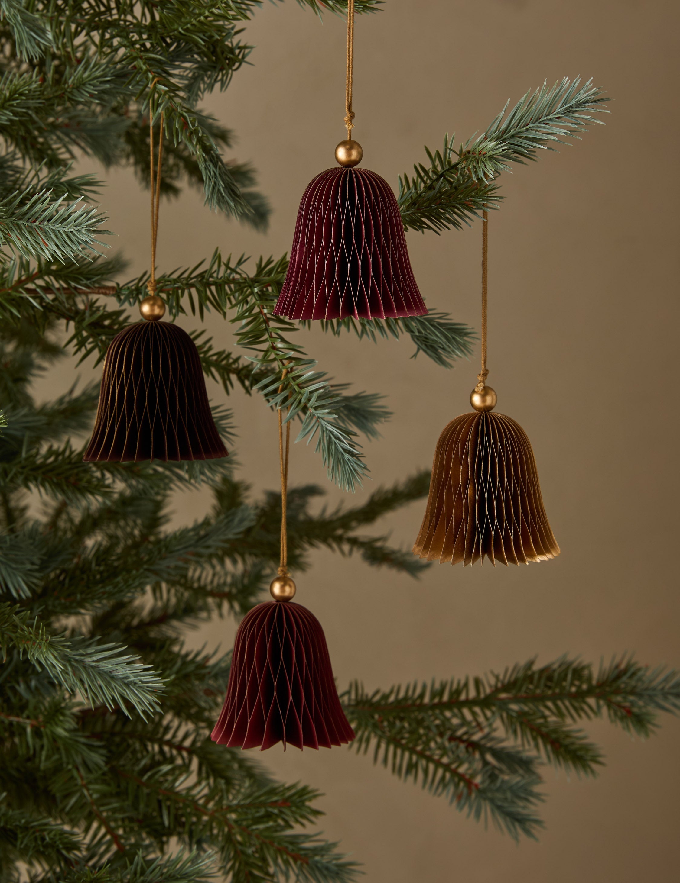 Lulu and Georgia Revel Paper Bell Ornaments (set of 4)