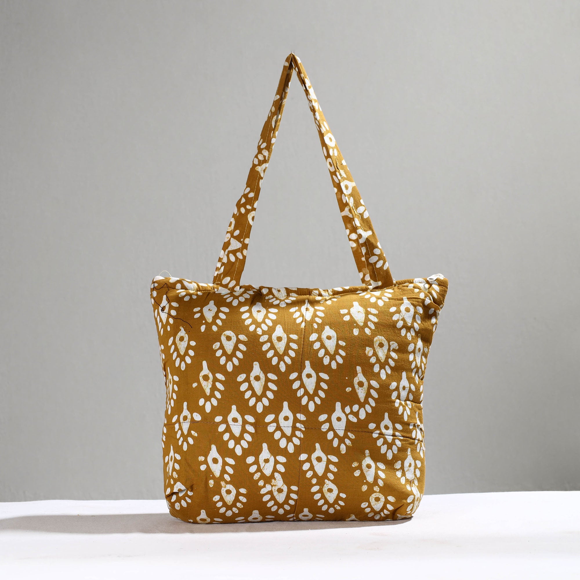 ITOKRI CRAFTS INITIATIVE Brown - Handcrafted Batik Printed Cotton Hand Bag 06