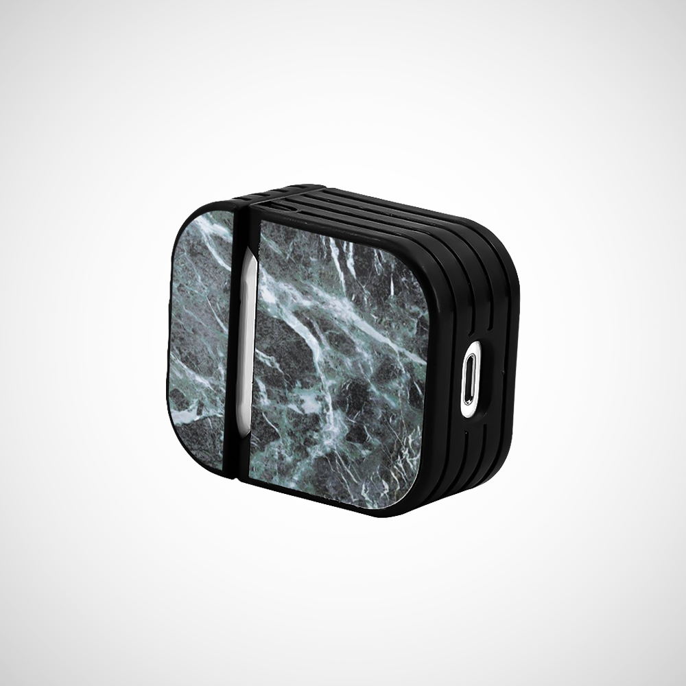 Cover It Up Dark Green marble Glass Airpods 1st Gen Case Covers - view 3