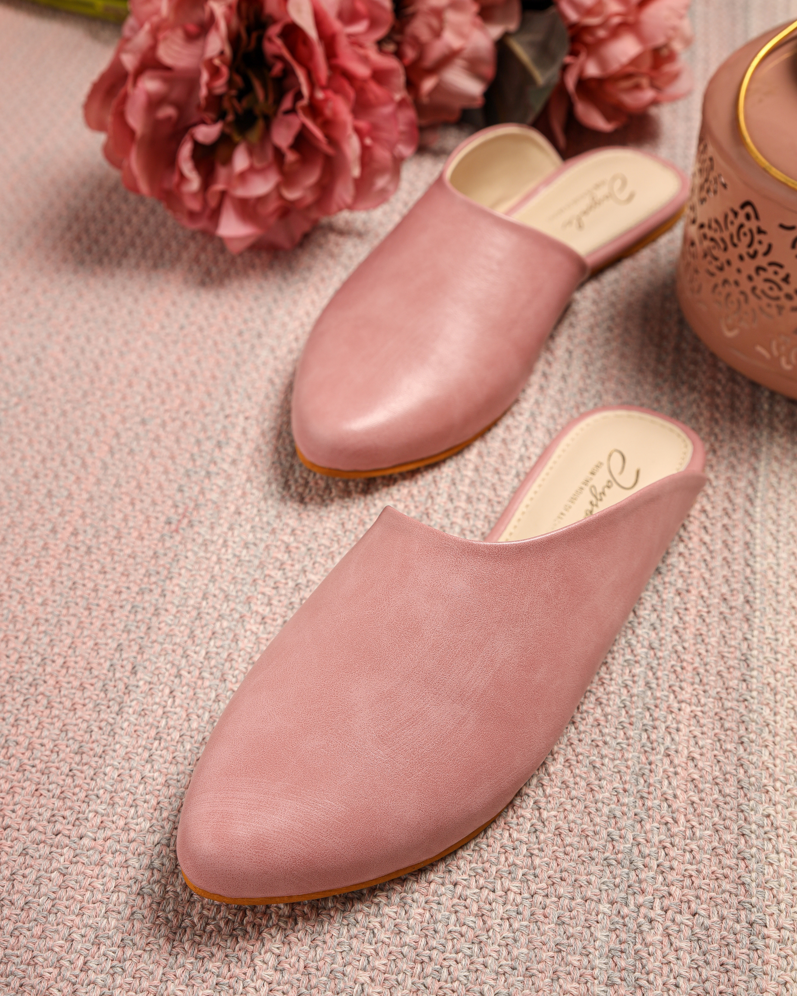 Aachho Cradle Pink Leather Mules - view 4
