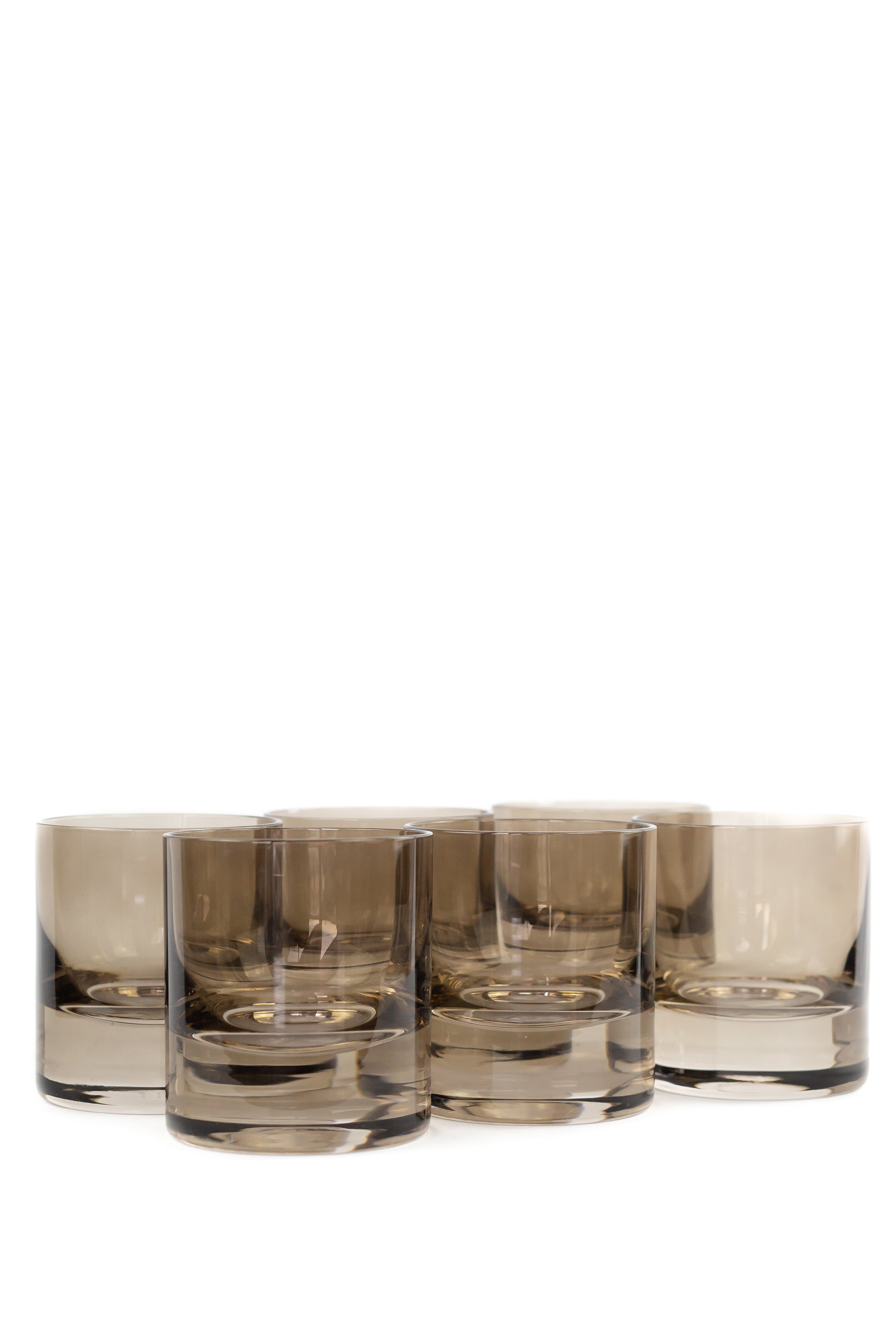 Estelle Colored Glass Estelle Colored Rocks Glass - Set of 6 {Gray Smoke} - view 2