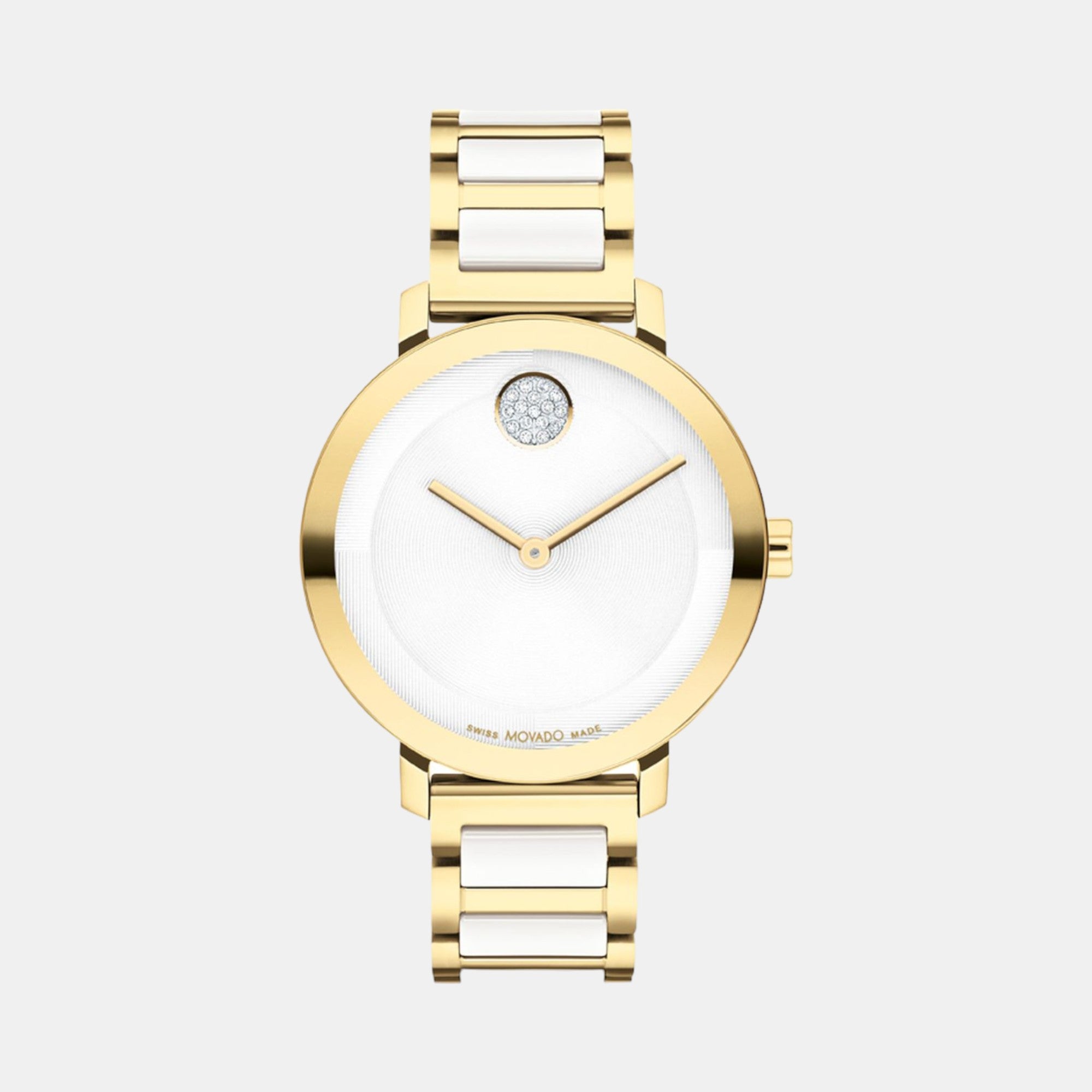 Movado Bold Women Quartz Silver Dial Analog Stainless Steel Watch 3601238