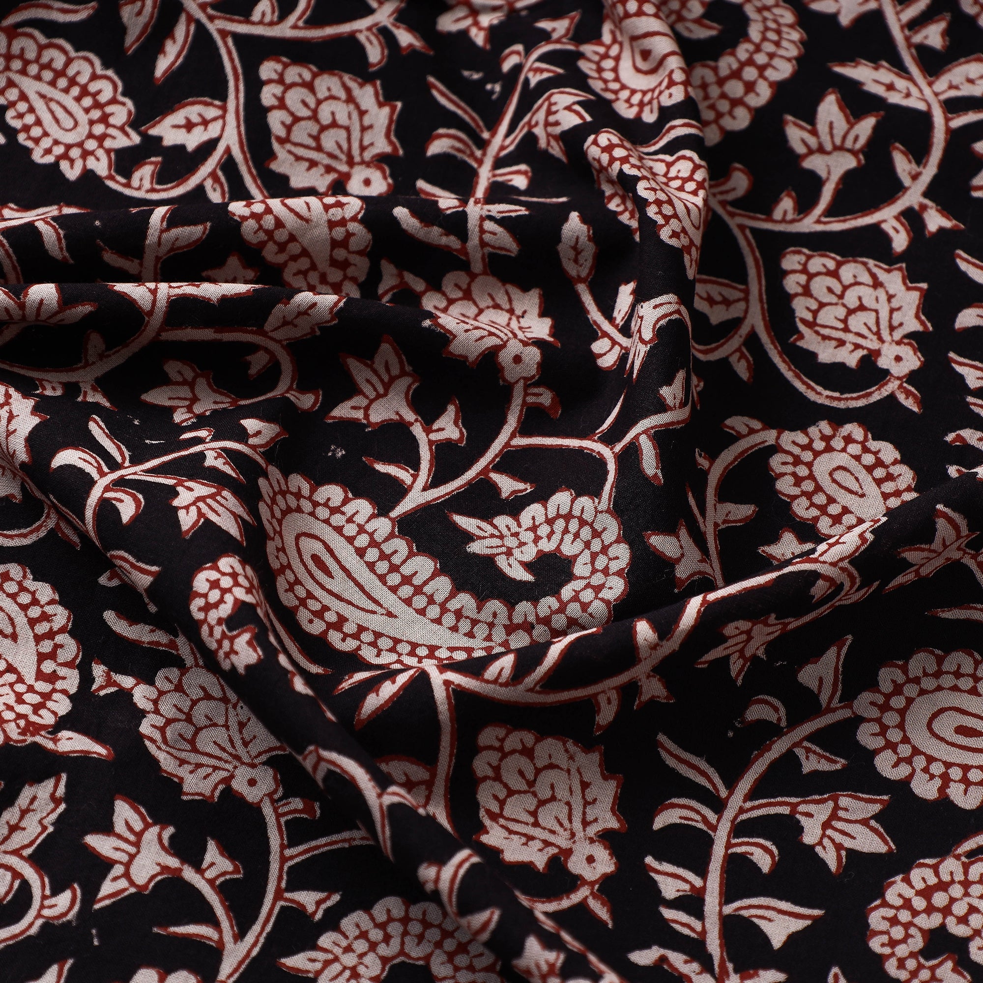 HAVELI CHRONICLES Black - Bagru Block Print Cotton Fabric - view 3