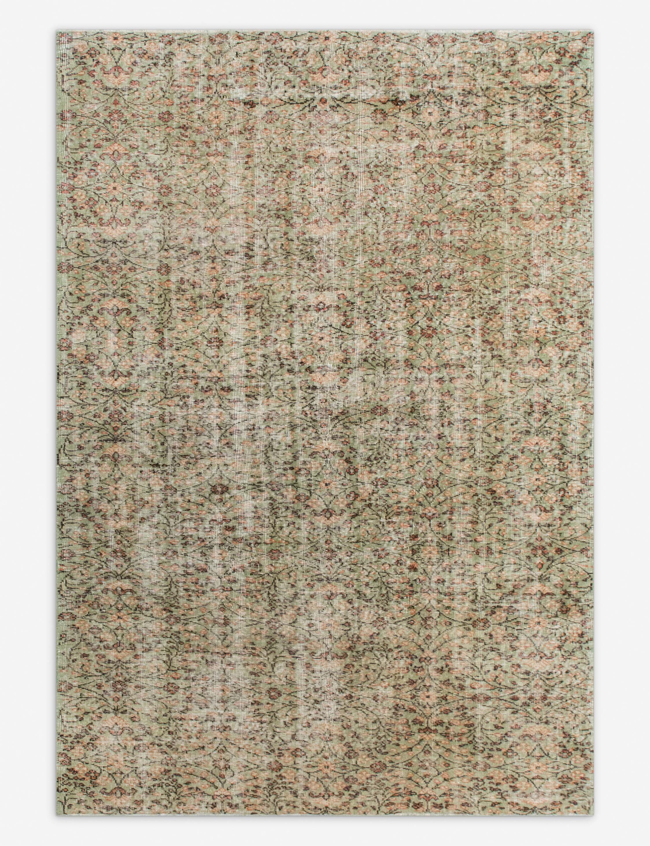 Lulu and Georgia Vintage Turkish Hand-Knotted Wool Rug No. 556, 6' x 8'9"