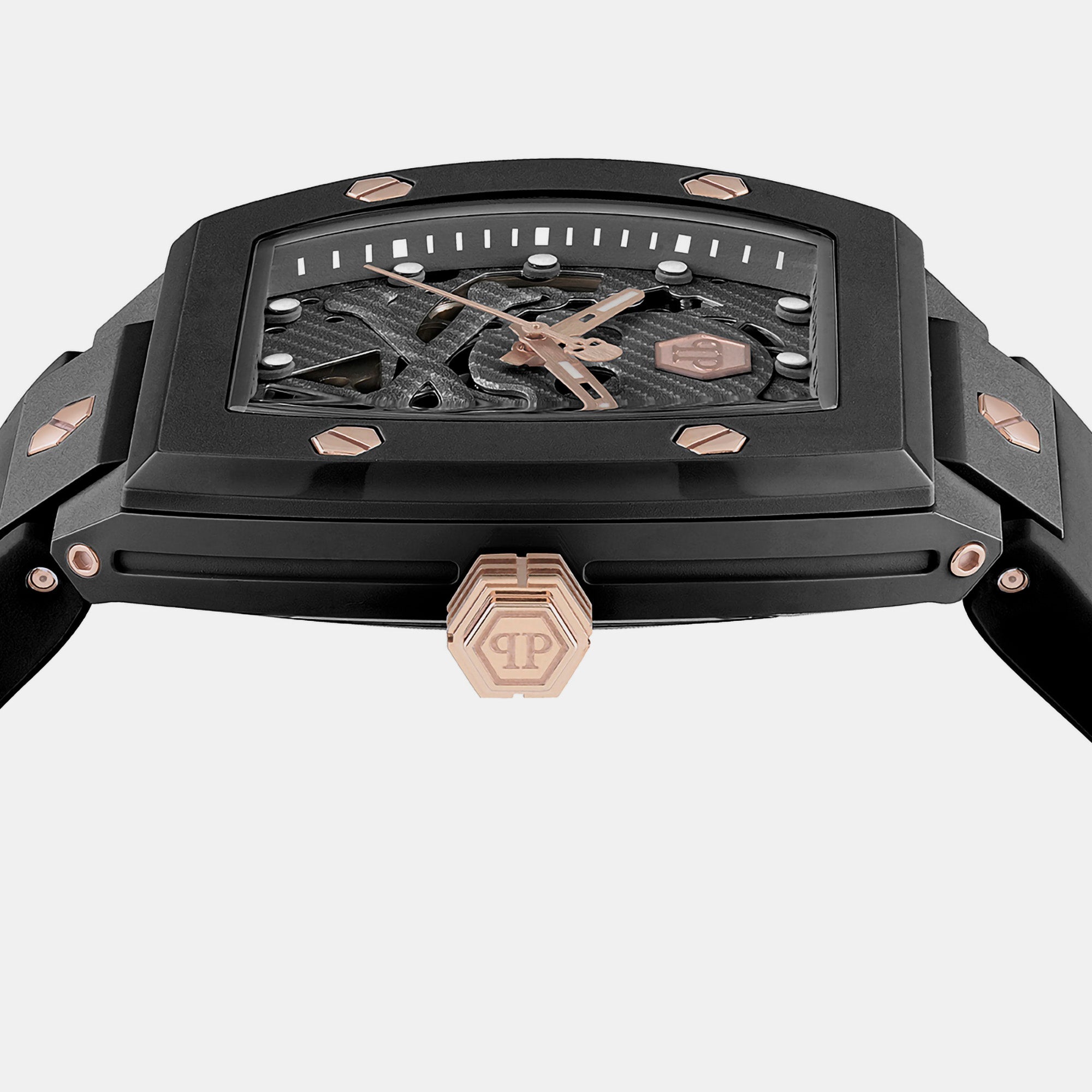 Philipp Plein $keleton Men Automatic Black Dial Analog Silicone Watch PWVBA0523 - view 2
