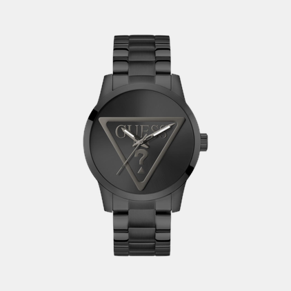 Guess Badge Men Quartz Black Dial Analog Stainless Steel Watch GW0782G2