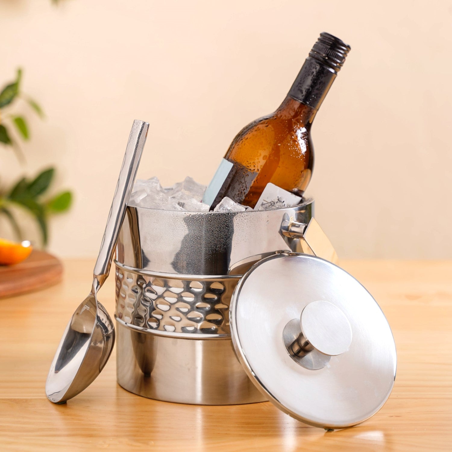 Nestasia Robust Stainless Steel Ice Bucket With Scoop Shovel 2200ml - view 3