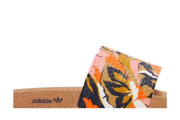Yeezy adidas Adilette Cork Slides Legend Ink Orange - view 2